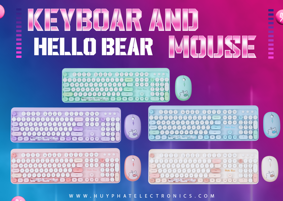 Bàn phím và chuột máy tính không dây GEEZER HELLO BEAR