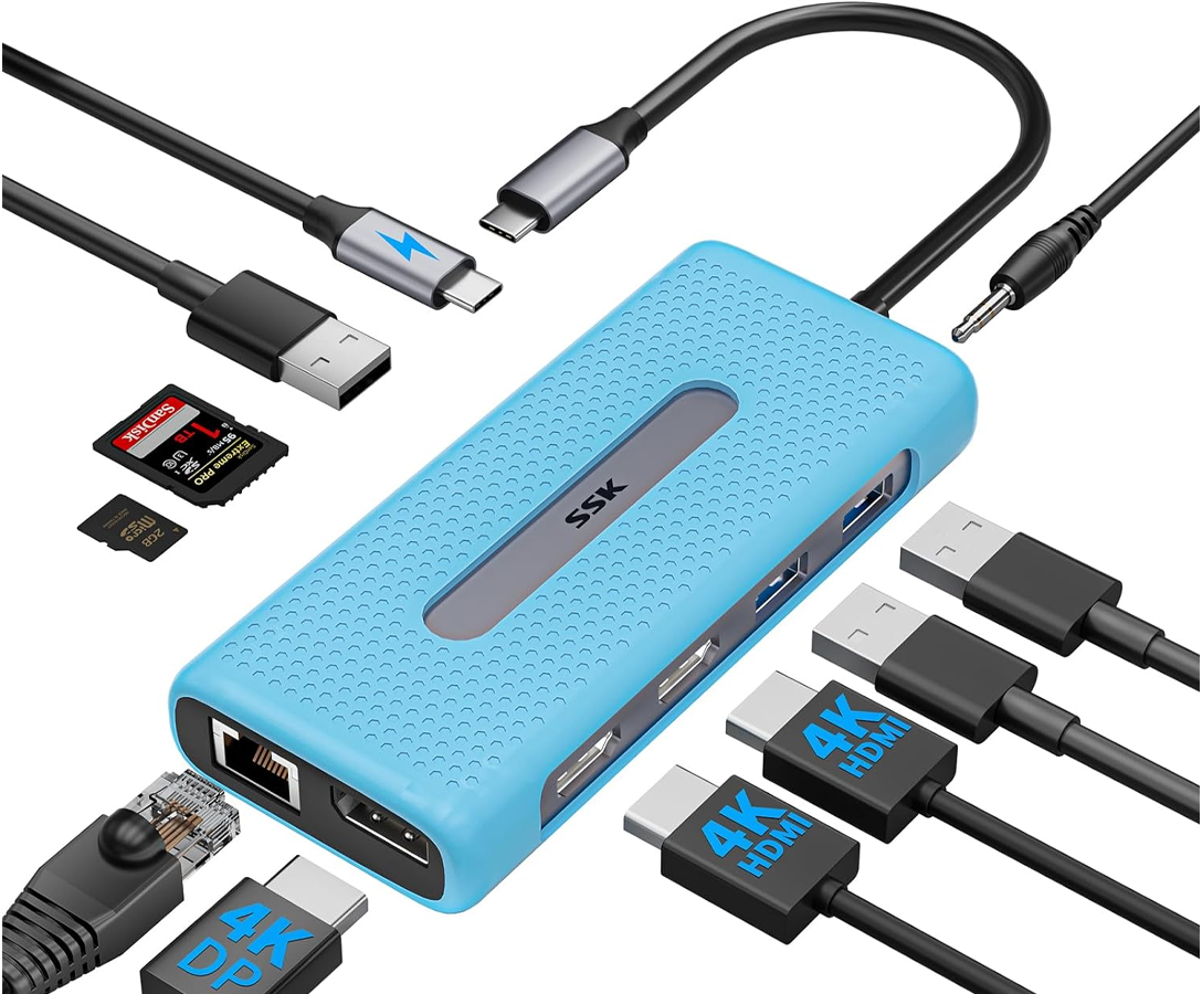 Hub Type-C 11 trong 1 SSK SC210