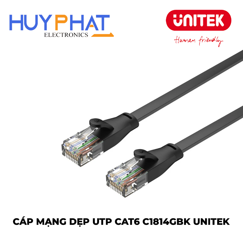 Cáp mạng dẹp UTP Cat6 C1814GBK UNITEK