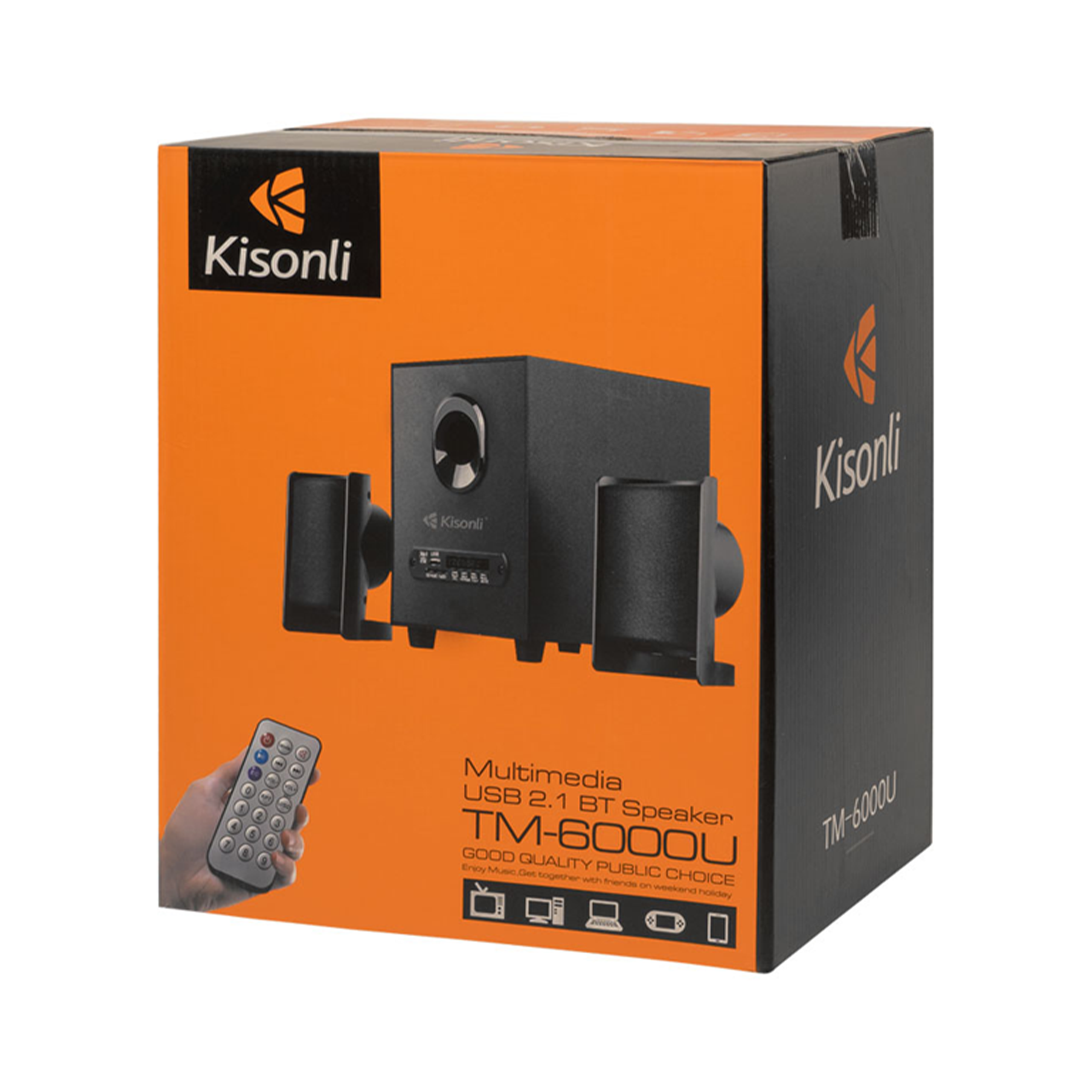 Loa BT 2.1 USB + SD bộ 3 cái 5W + 3W màu đen KISONLIN TM-6000U