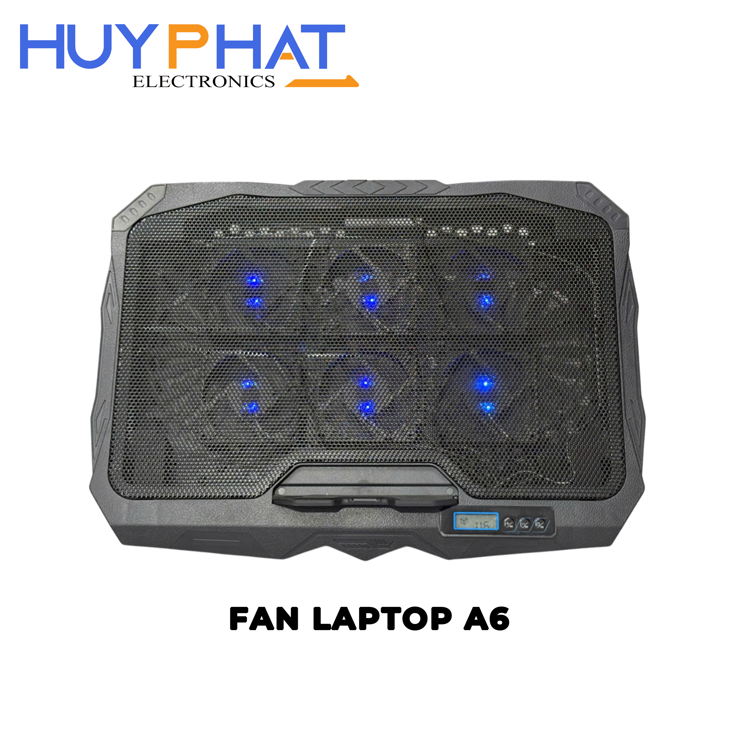 Giá đỡ tản nhiệt laptop 17 inch có LED 6 fan điều chỉnh A6