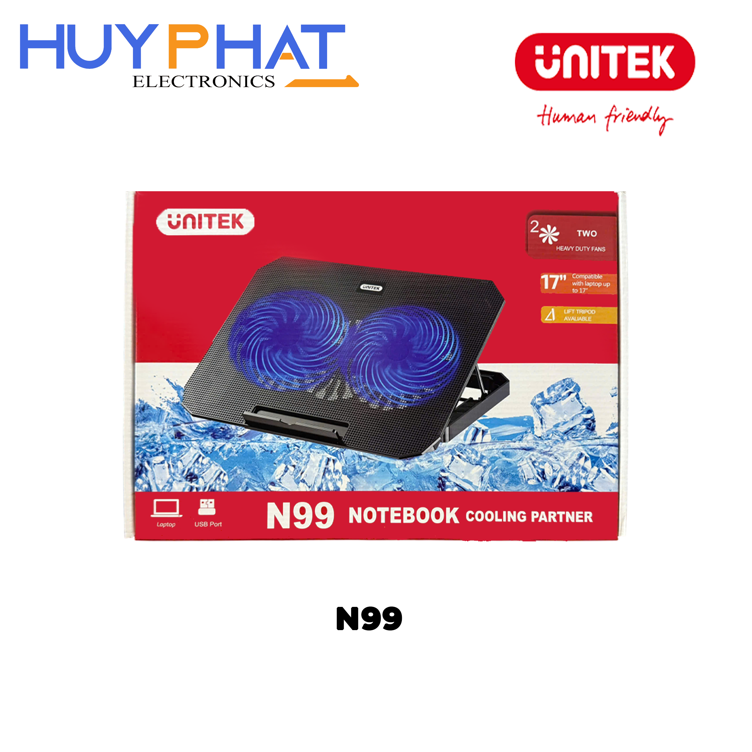 Fan Notebook 2 FAN LED UNITEK N99