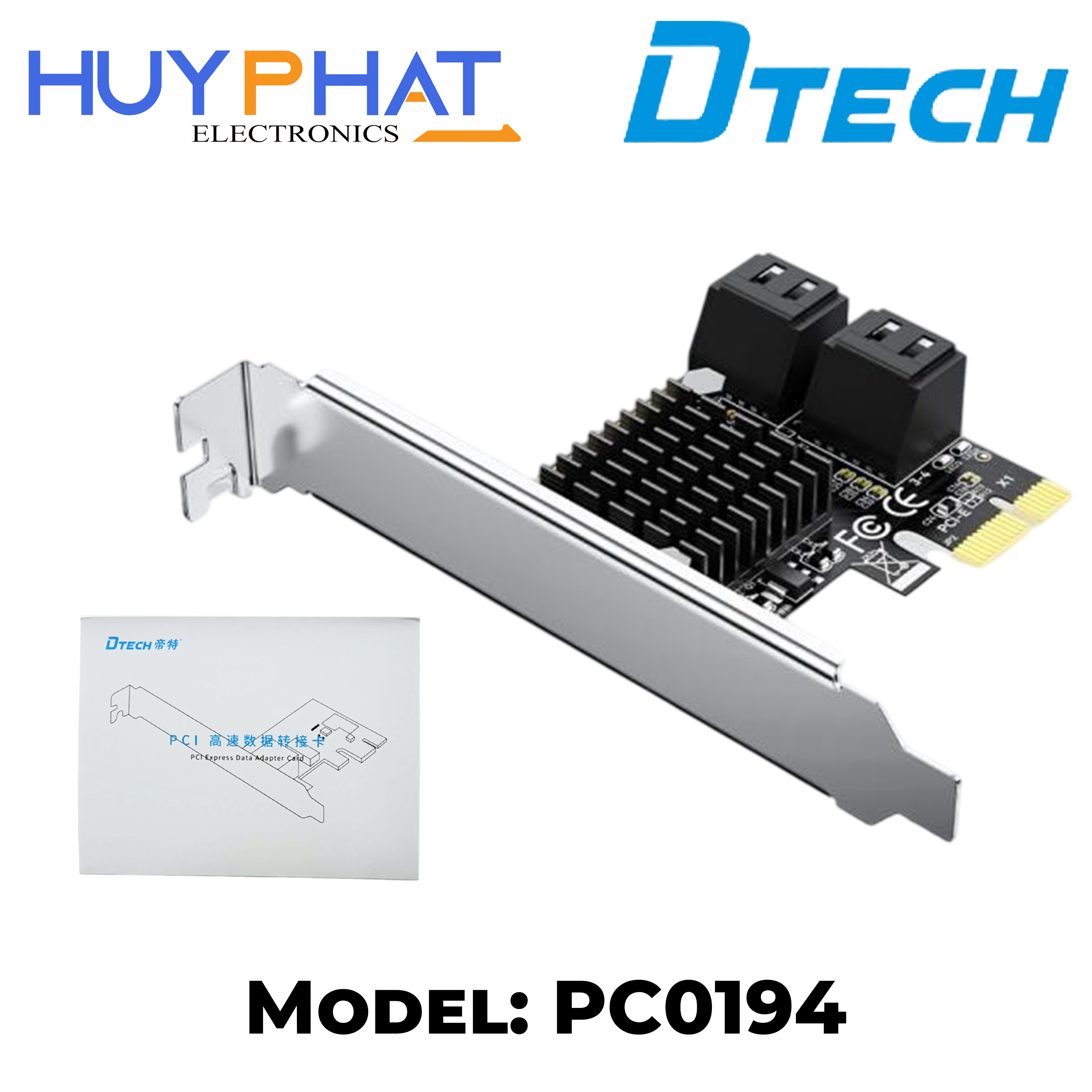 Card mở rộng PCI-E sang 4 cổng SATA 3.0 Dtech PC0194