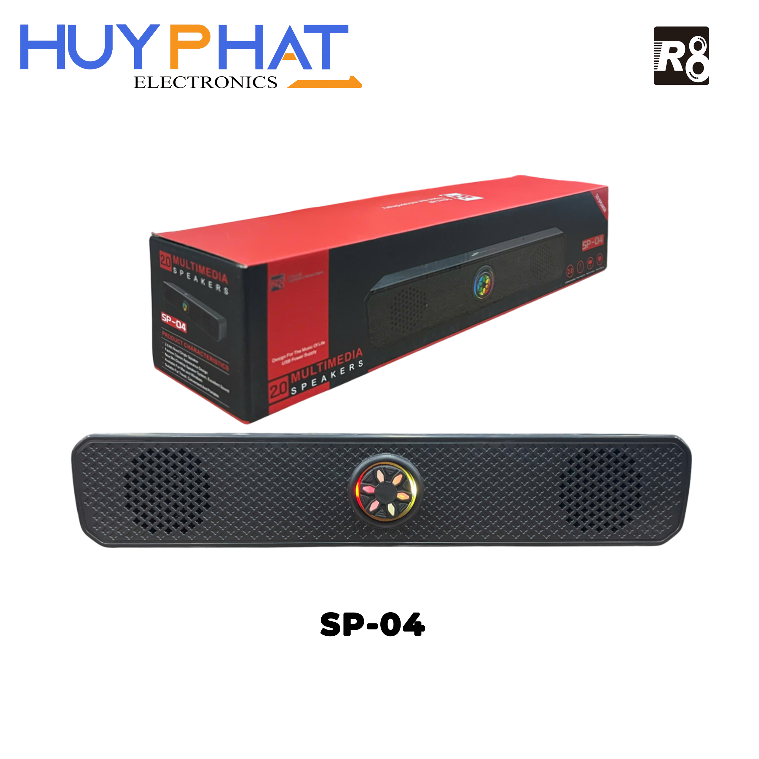 Loa đơn vi tính 2.0 Multimedia R8 SP-04