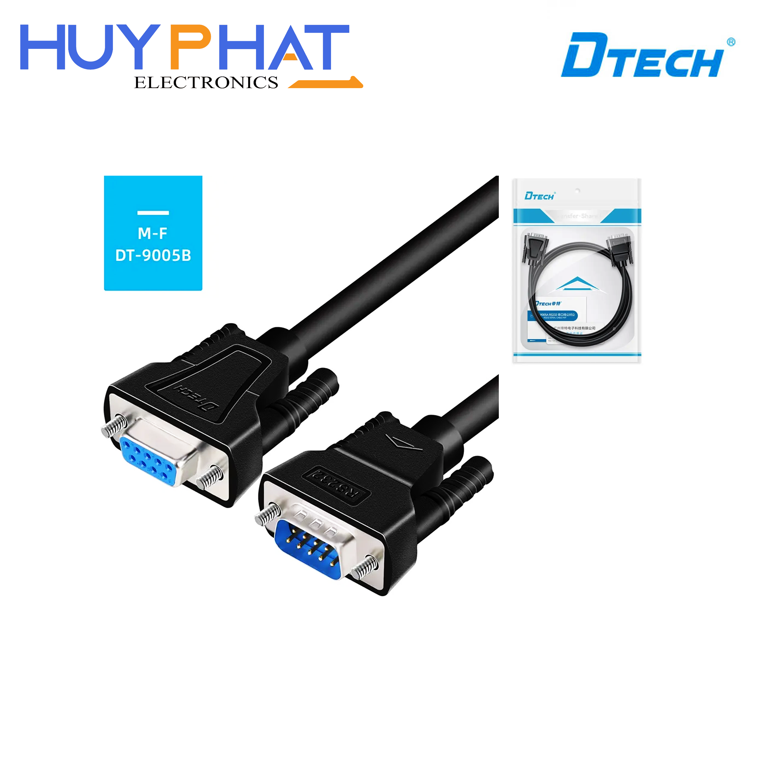 Cáp nối dài RS232 M/F dài đến 3M DTECH DT-9005B