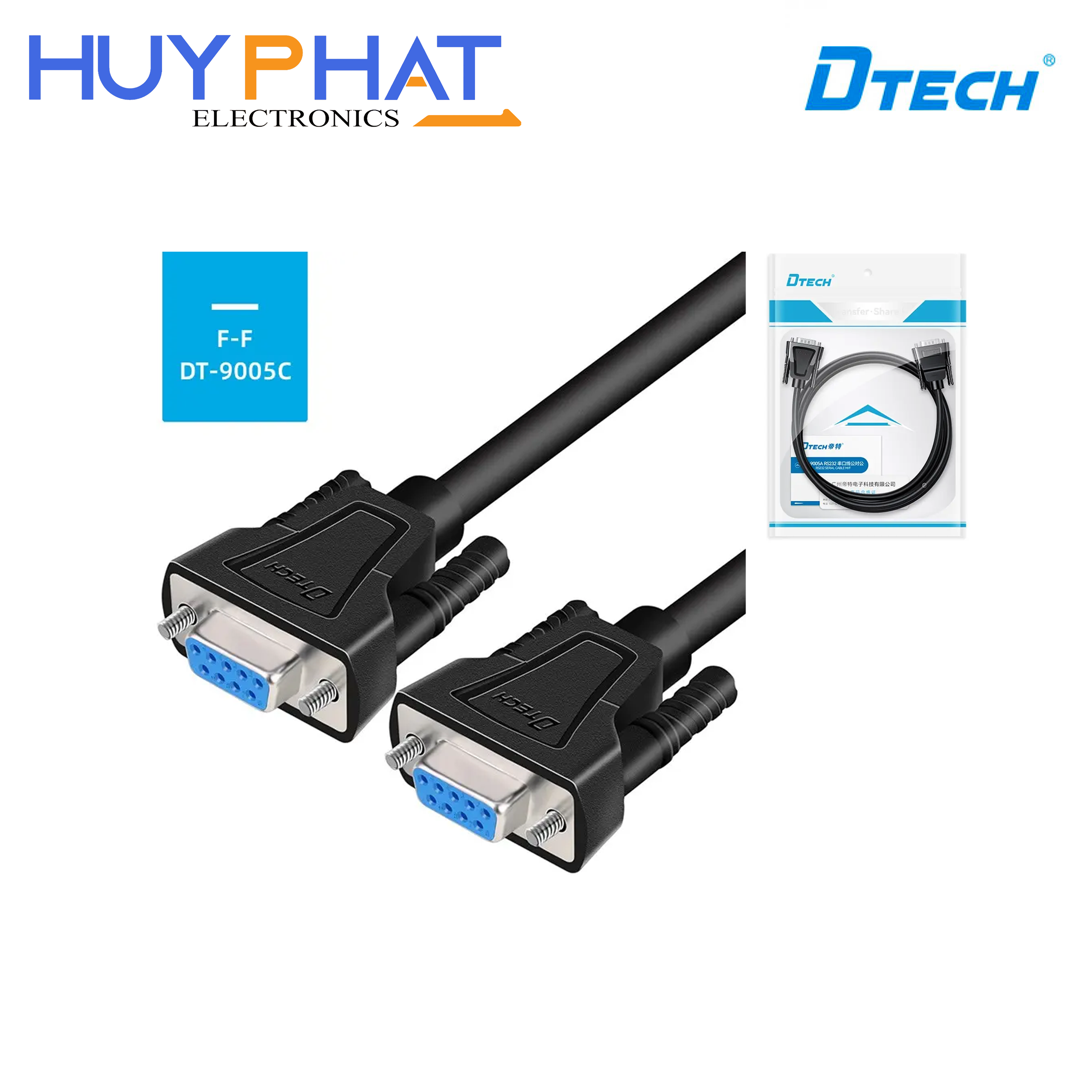 Cáp nối dài RS232 F/F dài đến 3M DTECH DT-9005C