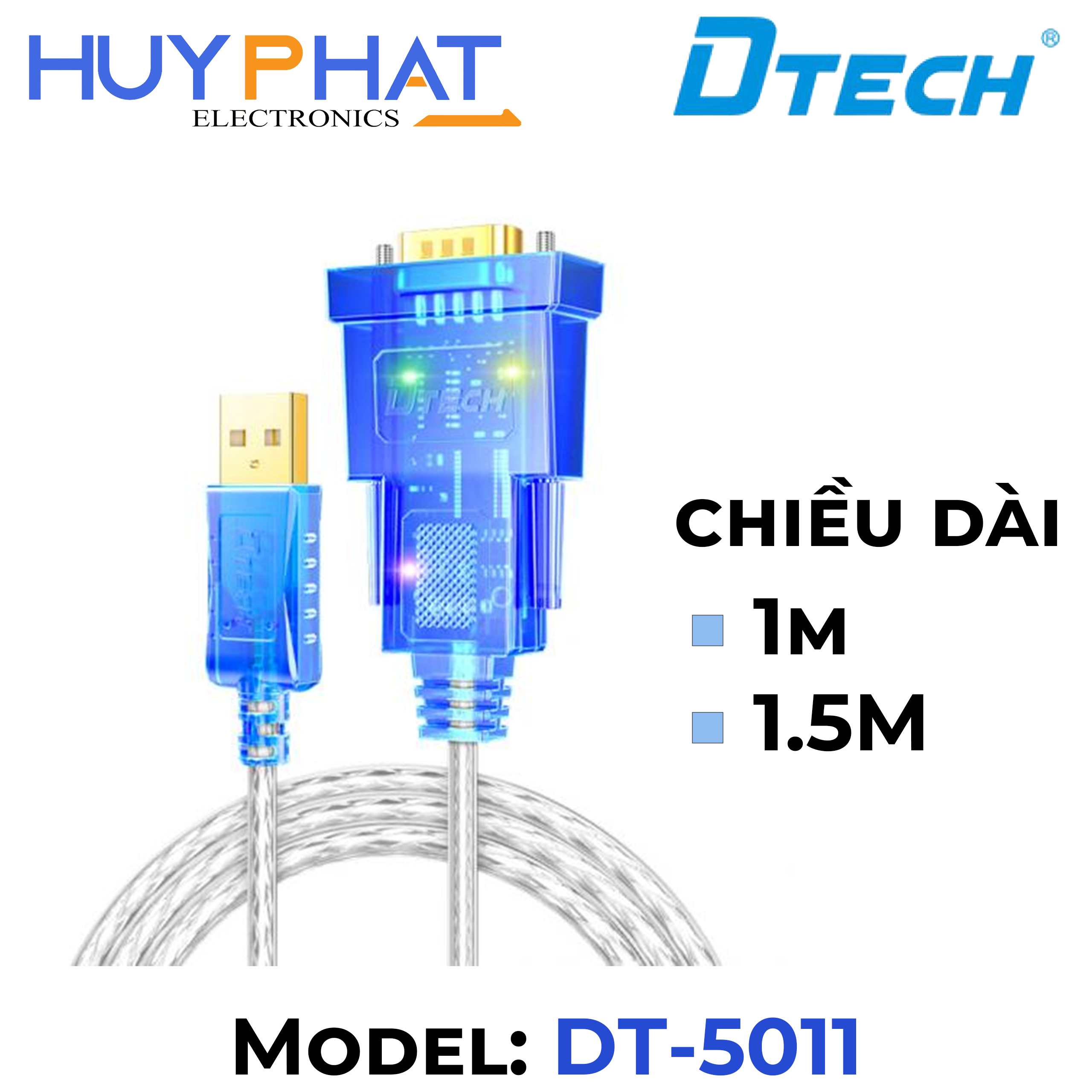 Cáp USB 2.0->COM9 K DTECH DT-5011