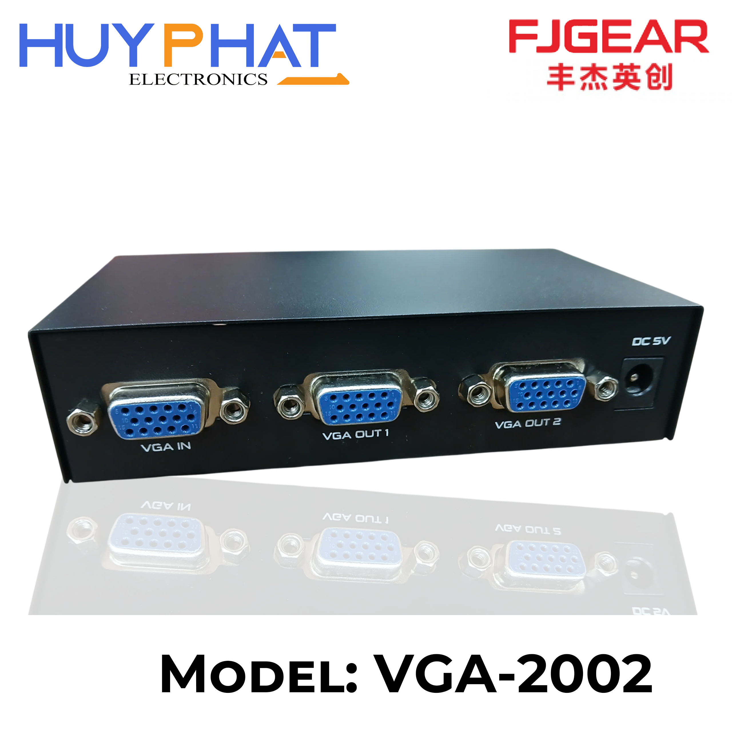 Bộ chuyển VGA 1 ra 2 FJGEAR VGA-2002