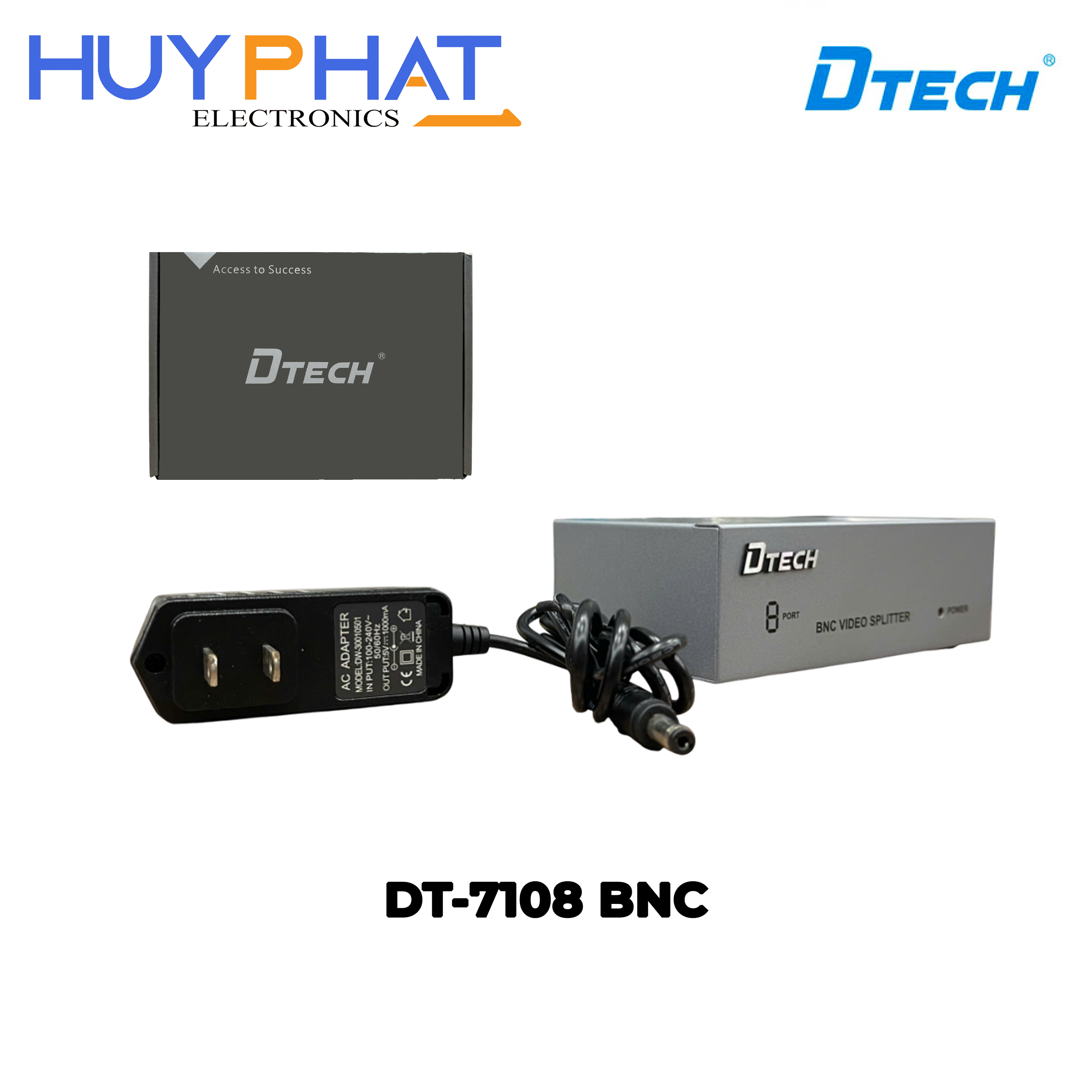 Bộ chia BNC 1 ra 8 Dtech DT-7108