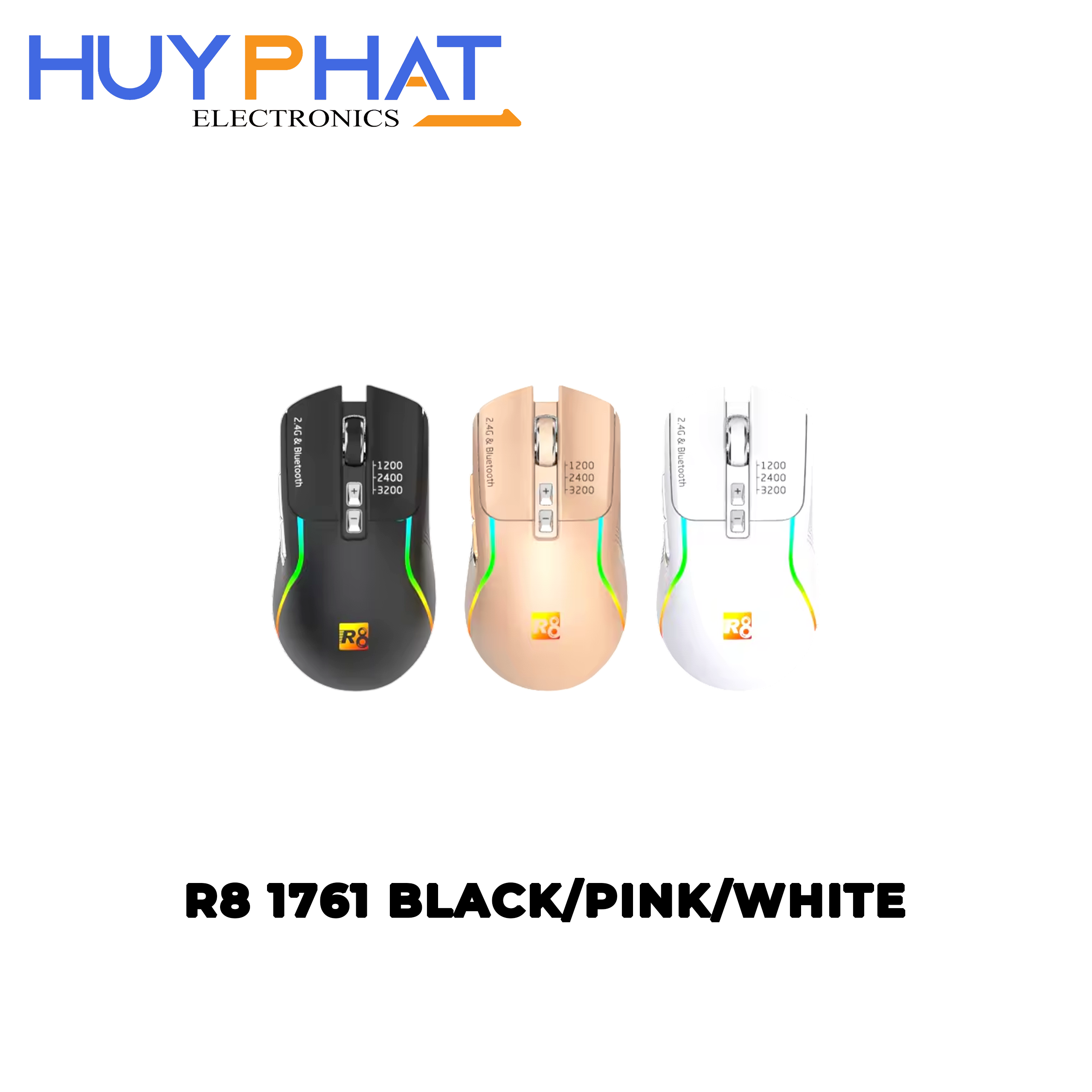 Chuột Dual-Mode BT/2.4G 3 màu R8 1761