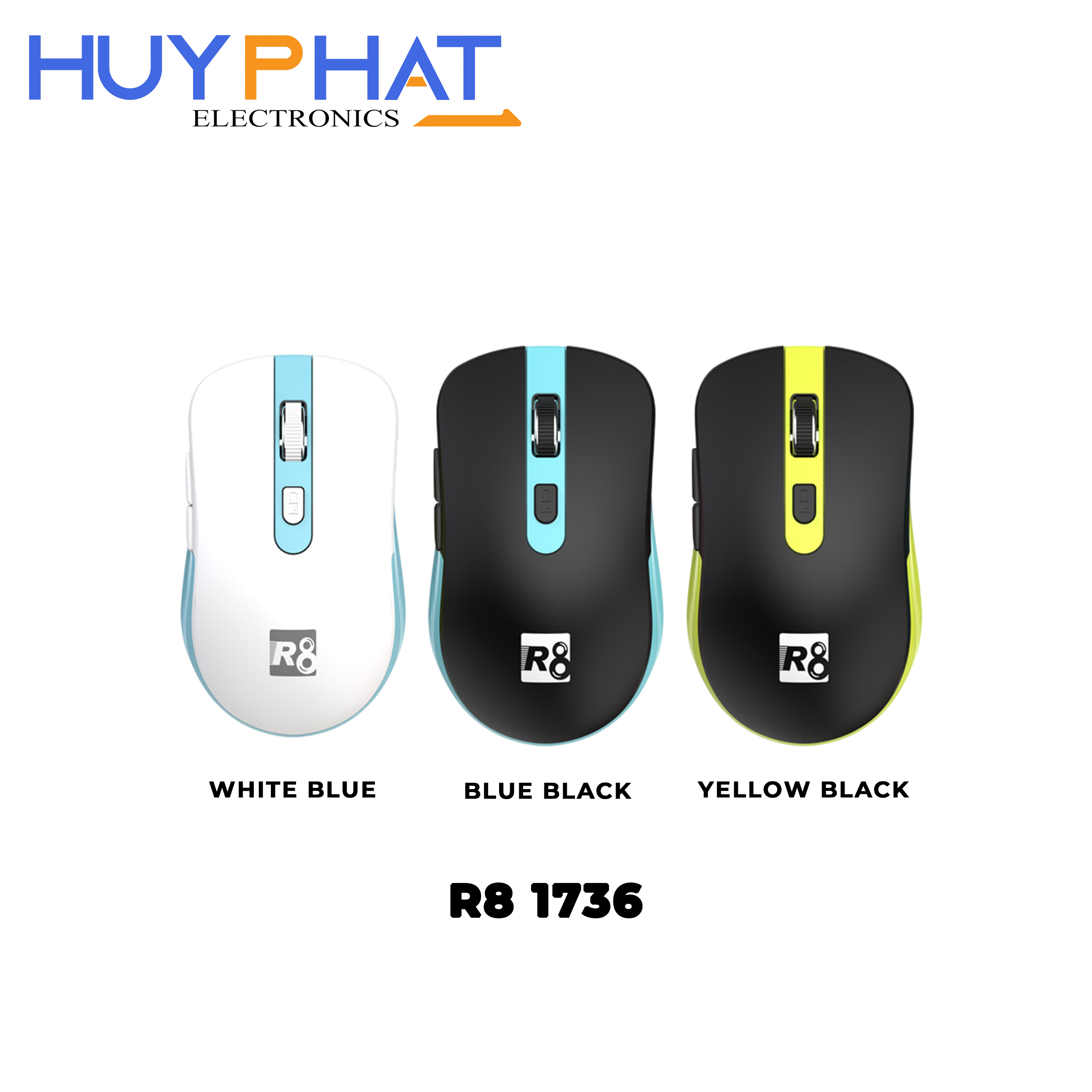 Chuột Single-Mode không dây 2.4G 3 màu R8 1736