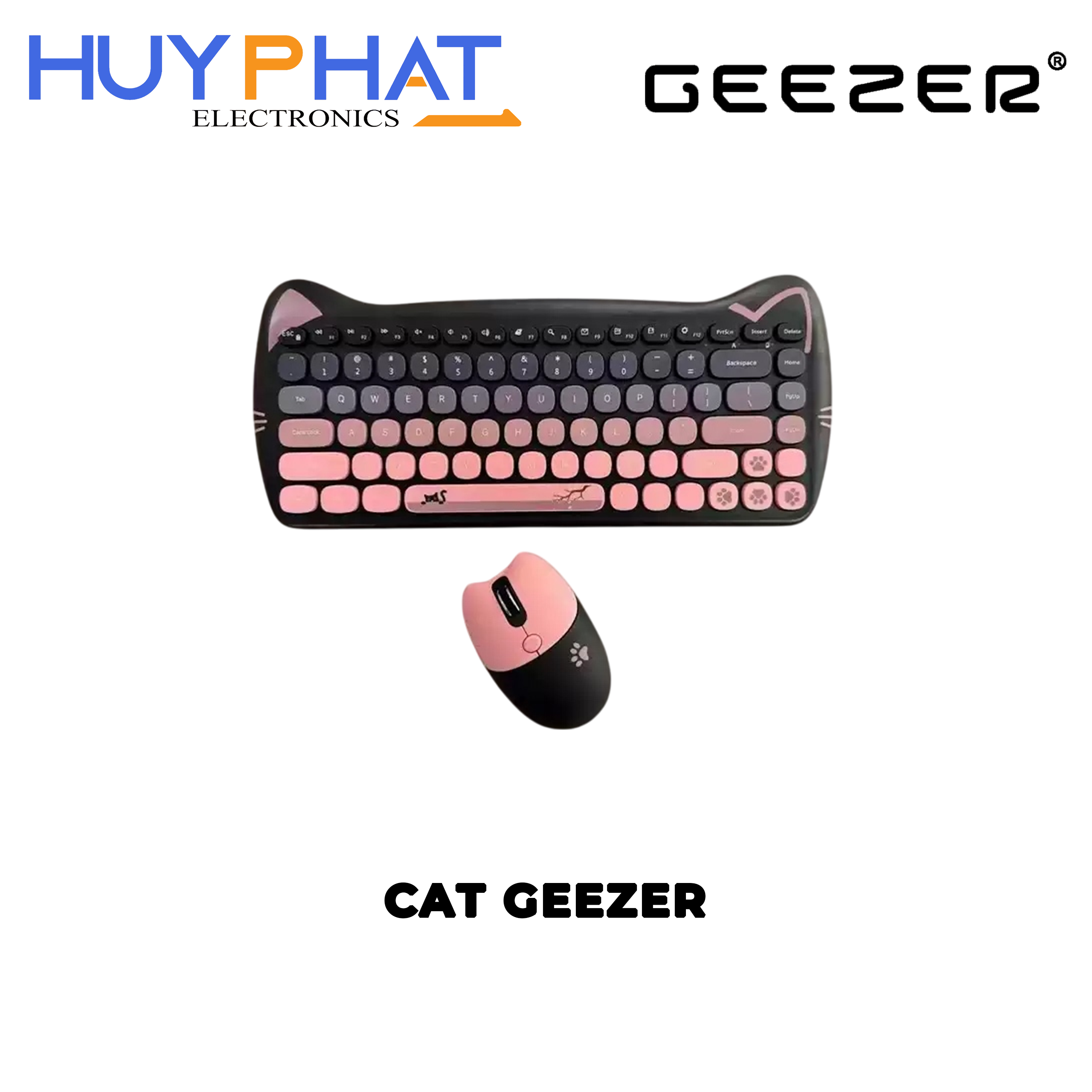 Bàn phím và chuột máy tính không dây GEEZER CAT
