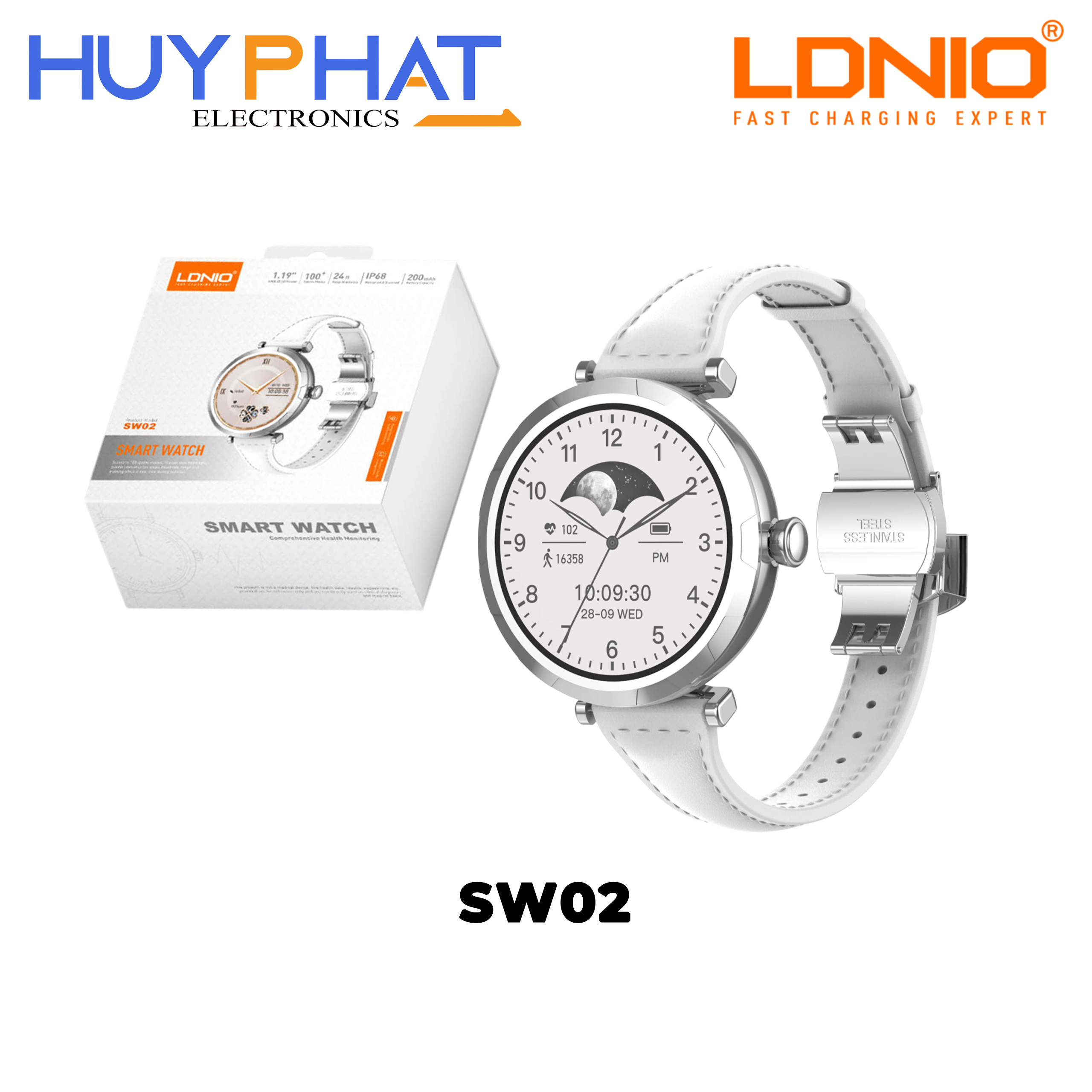 Đồng hồ thông minh IP68 180mAh LDNIO SW02