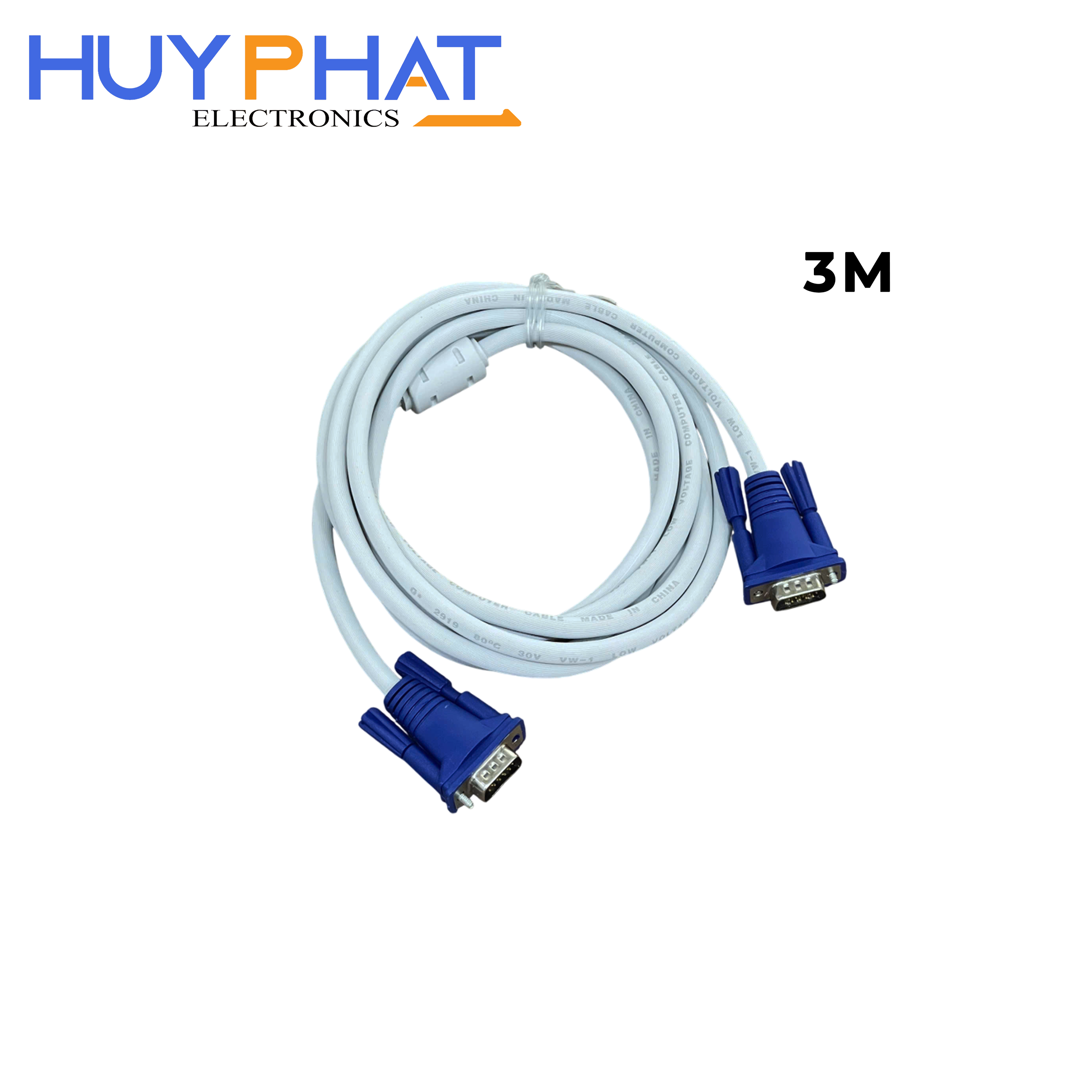 Cáp VGA dài 3M | 15M White High Speed