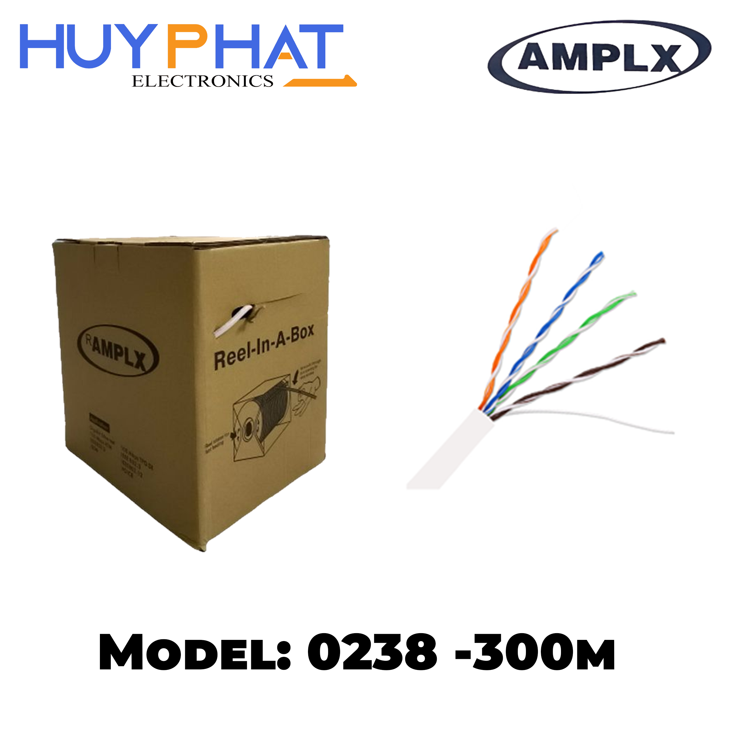 Cáp mạng cuộn Cat5E 300M AMPLX 0238