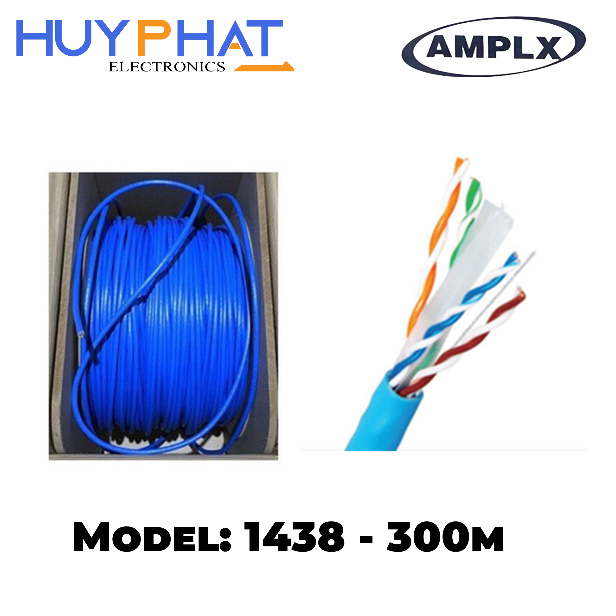 Cáp mạng cuộn Cat6 300M AMPLX 1438