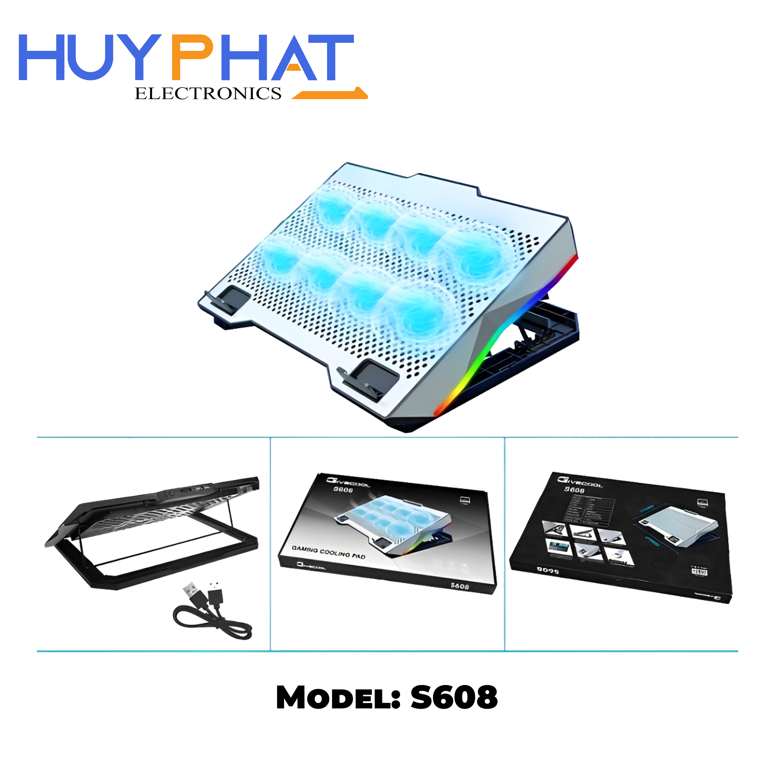 Fan NB 8Fan có LED GIVECOOL S608