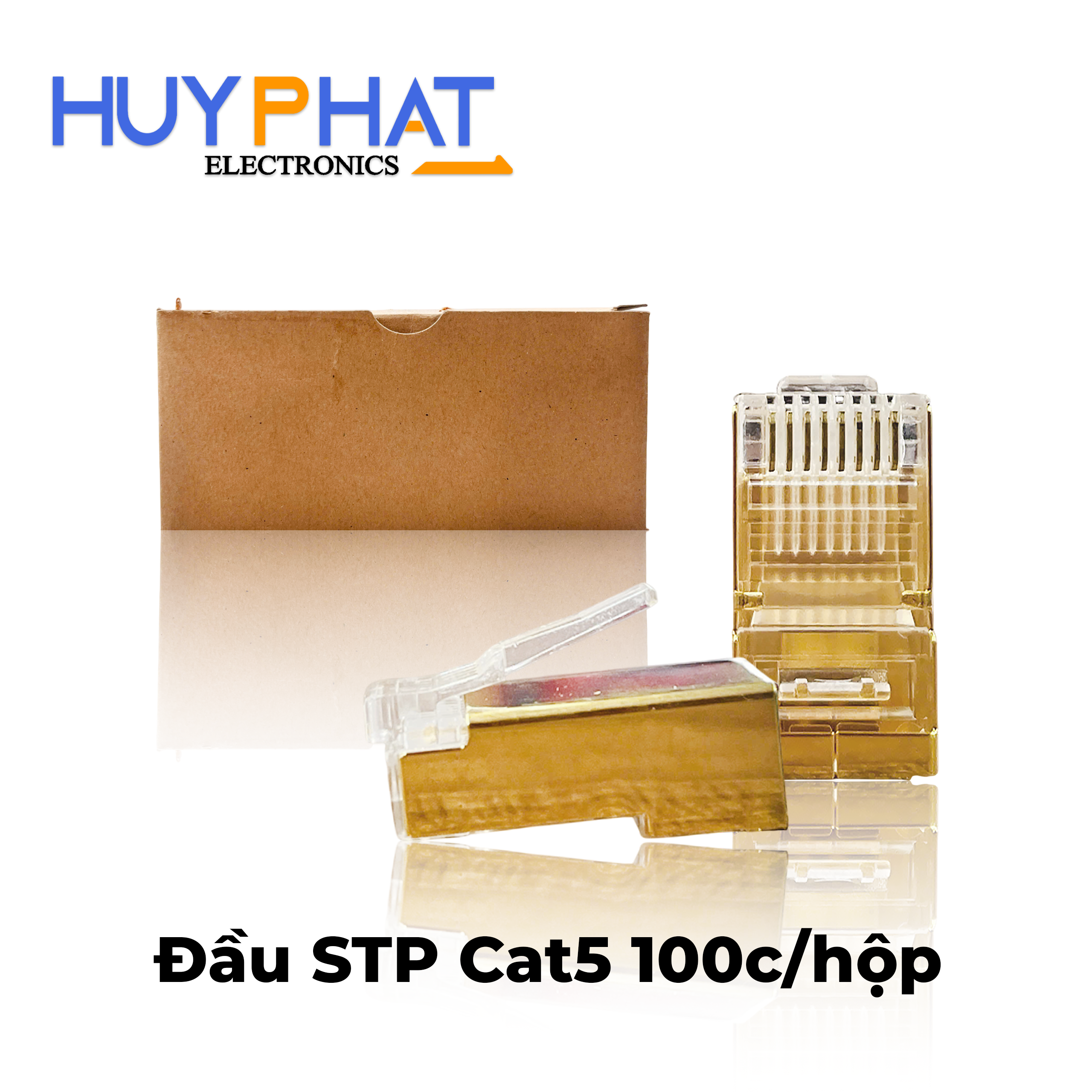 Đầu STP Cat5 100c/hộp vàng