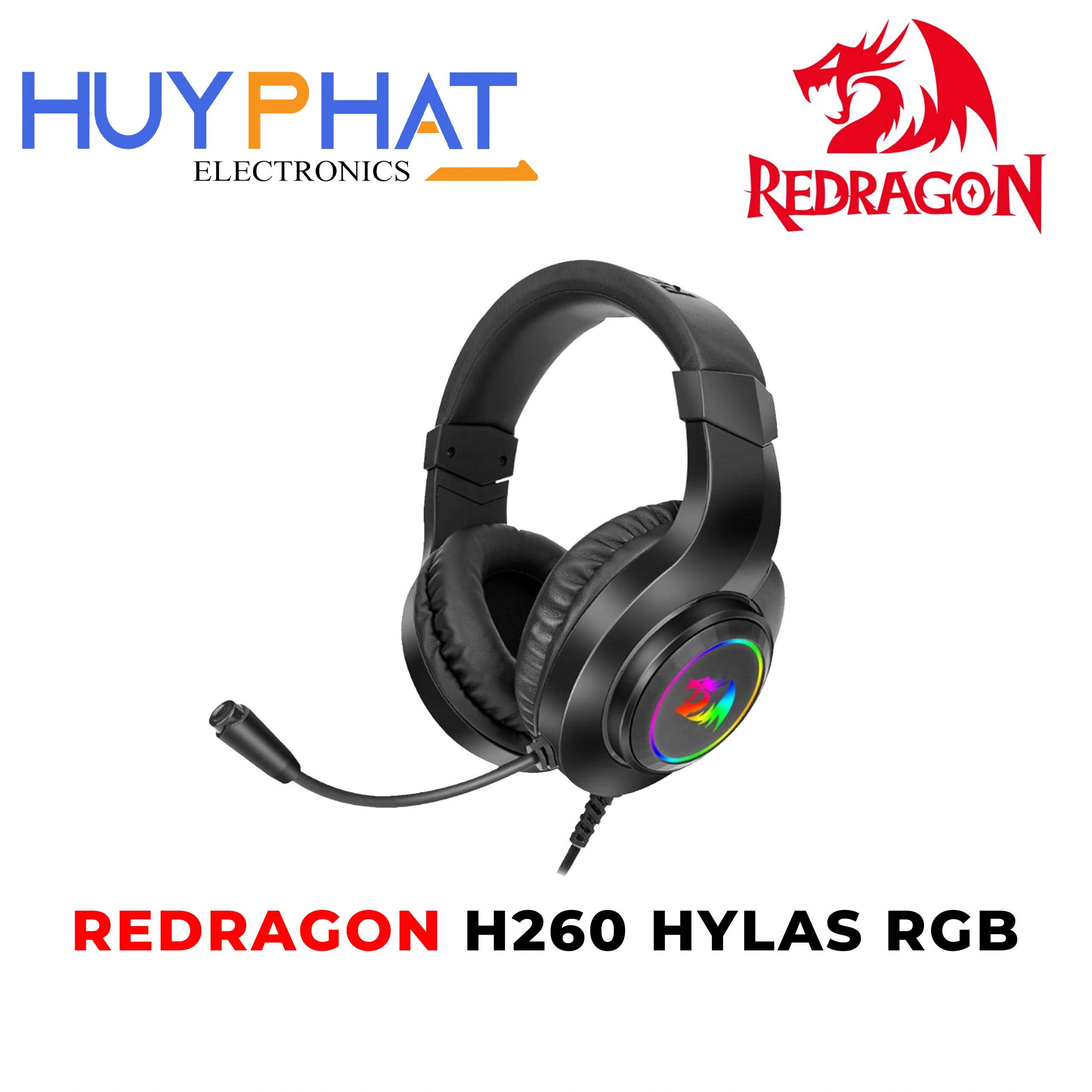 Tai nghe gaming có dây RGB đa nền tảng REDRAGON HYLAS H260