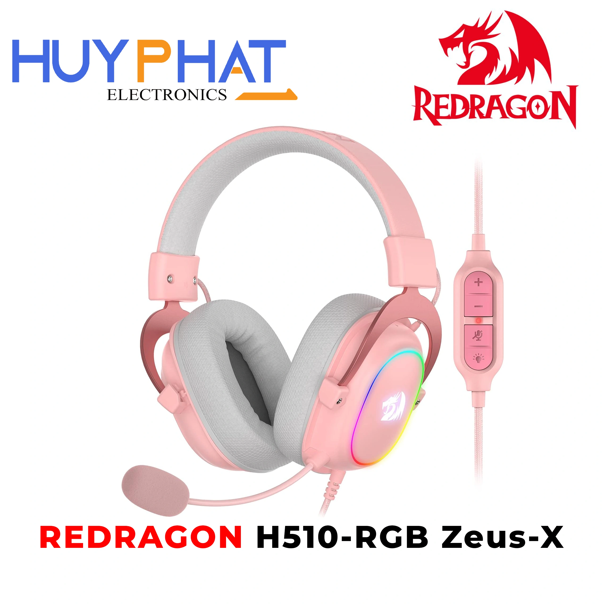 Tai nghe gaming có dây RGB 7.1 Surround REDRAGON H510 ZEUS-X