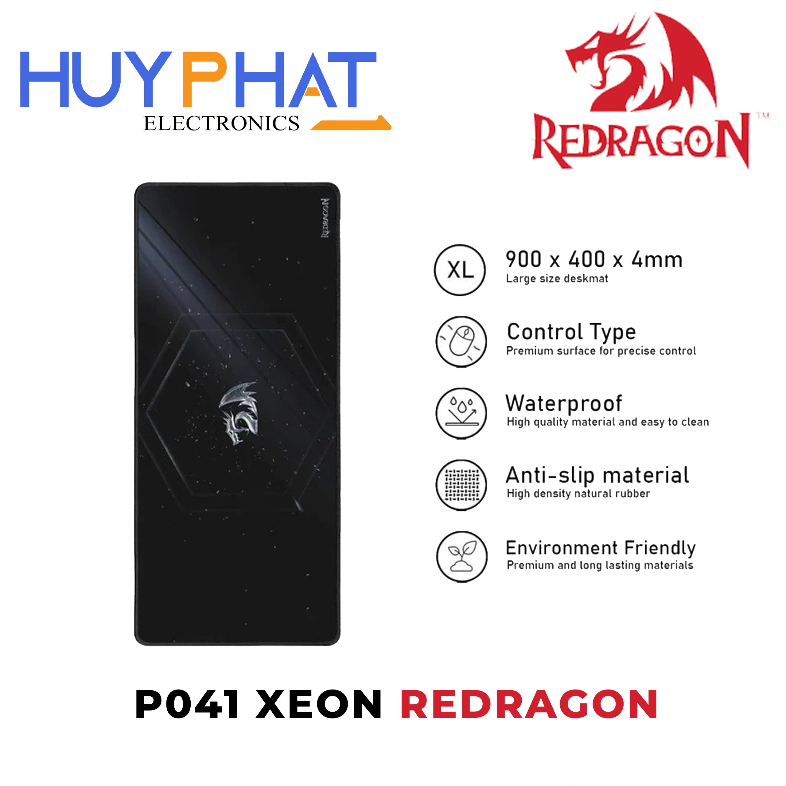 Lót chuột gaming 900 x 400 x 4 mm REDRAGON P041 XEON
