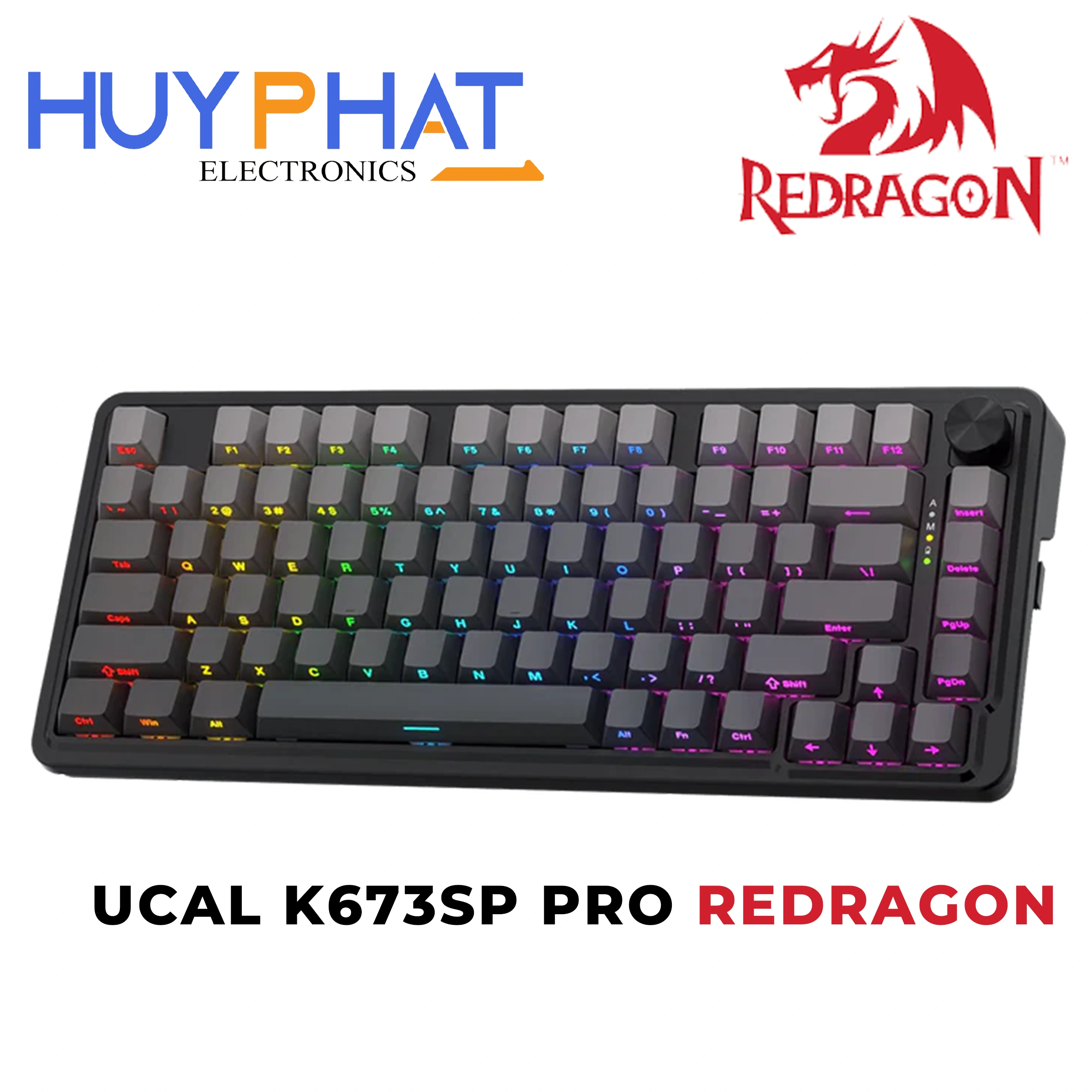 Bàn phím cơ gaming 3 chế độ REDRAGON UCAL K673SP PRO