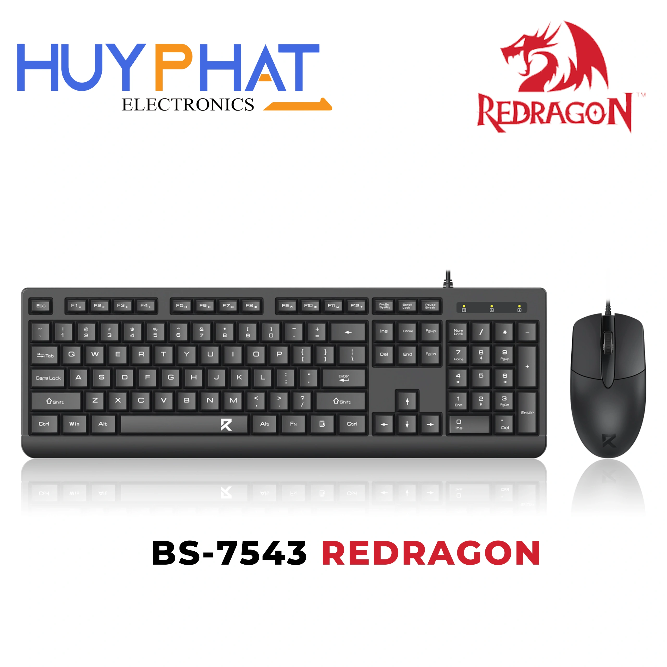 Bàn phím và chuột máy tinh có dây REDRAGON BS-7543