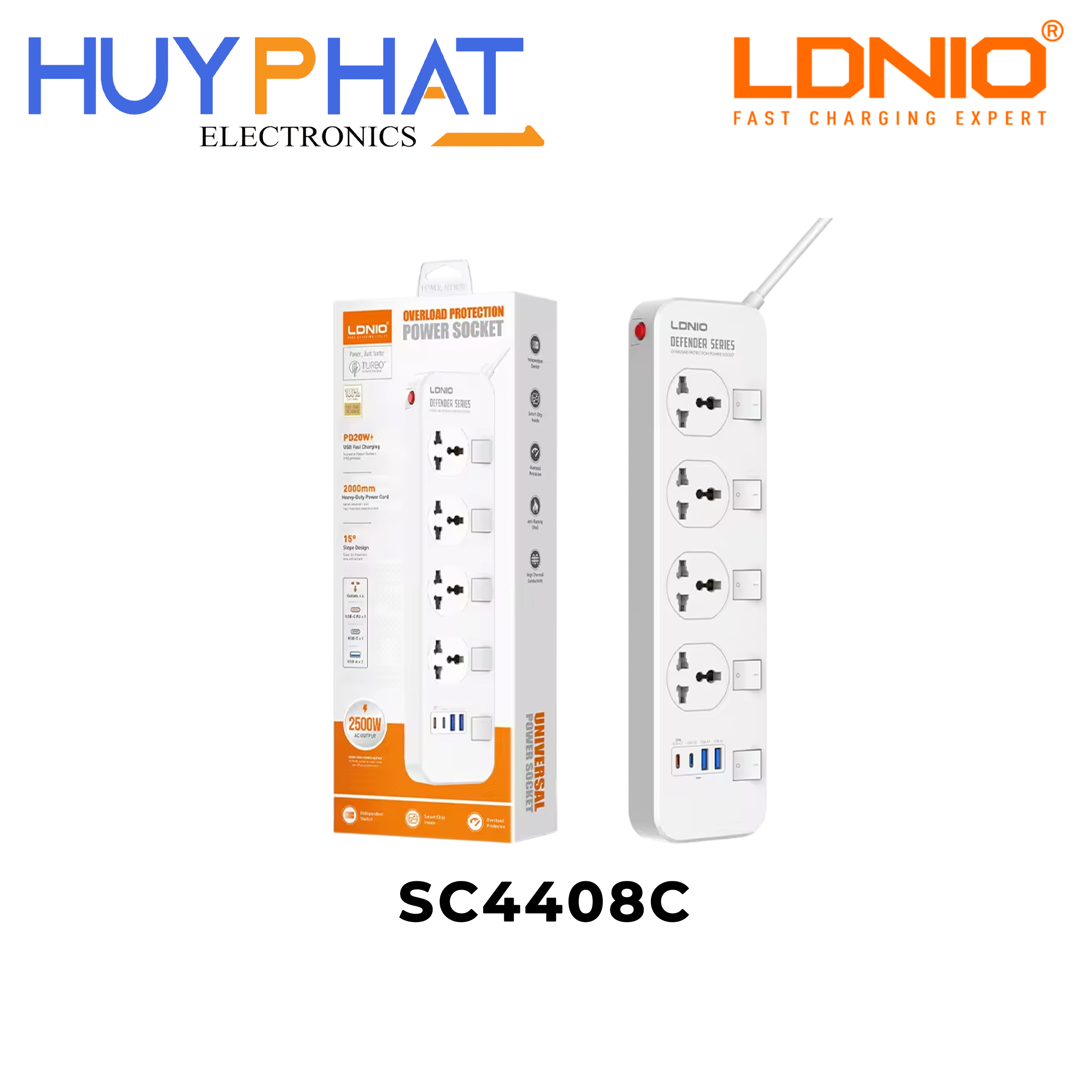 Ổ điện 8 cổng LDNIO SC4408C