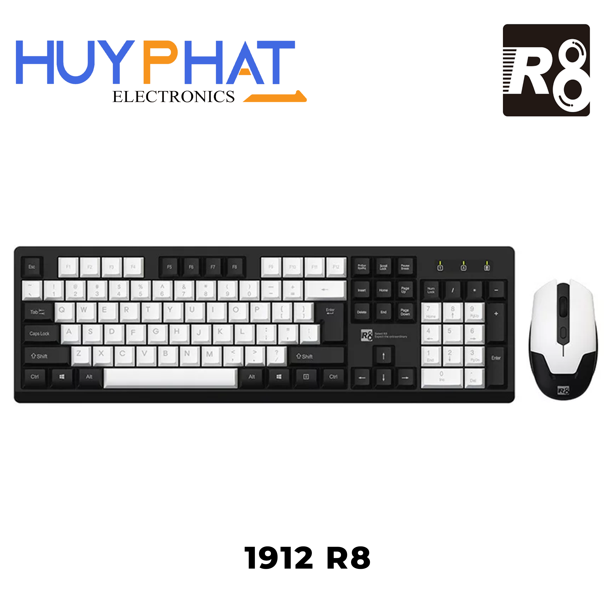 Bàn phím và chuột không dây 2.4Ghz 1912 R8