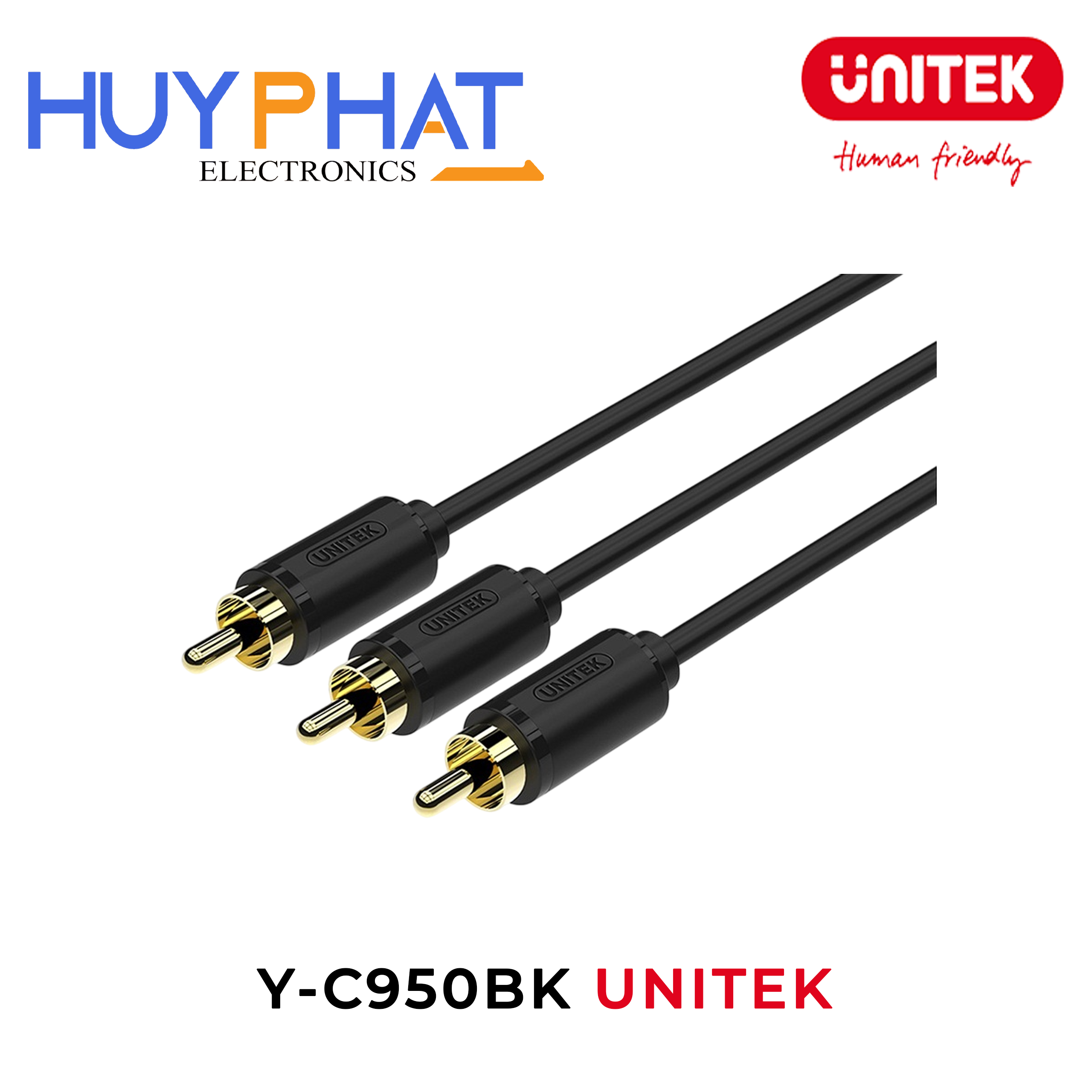 Cáp LOA AV 3 -> 3 - 1.5m UNITEK Y-C950BK