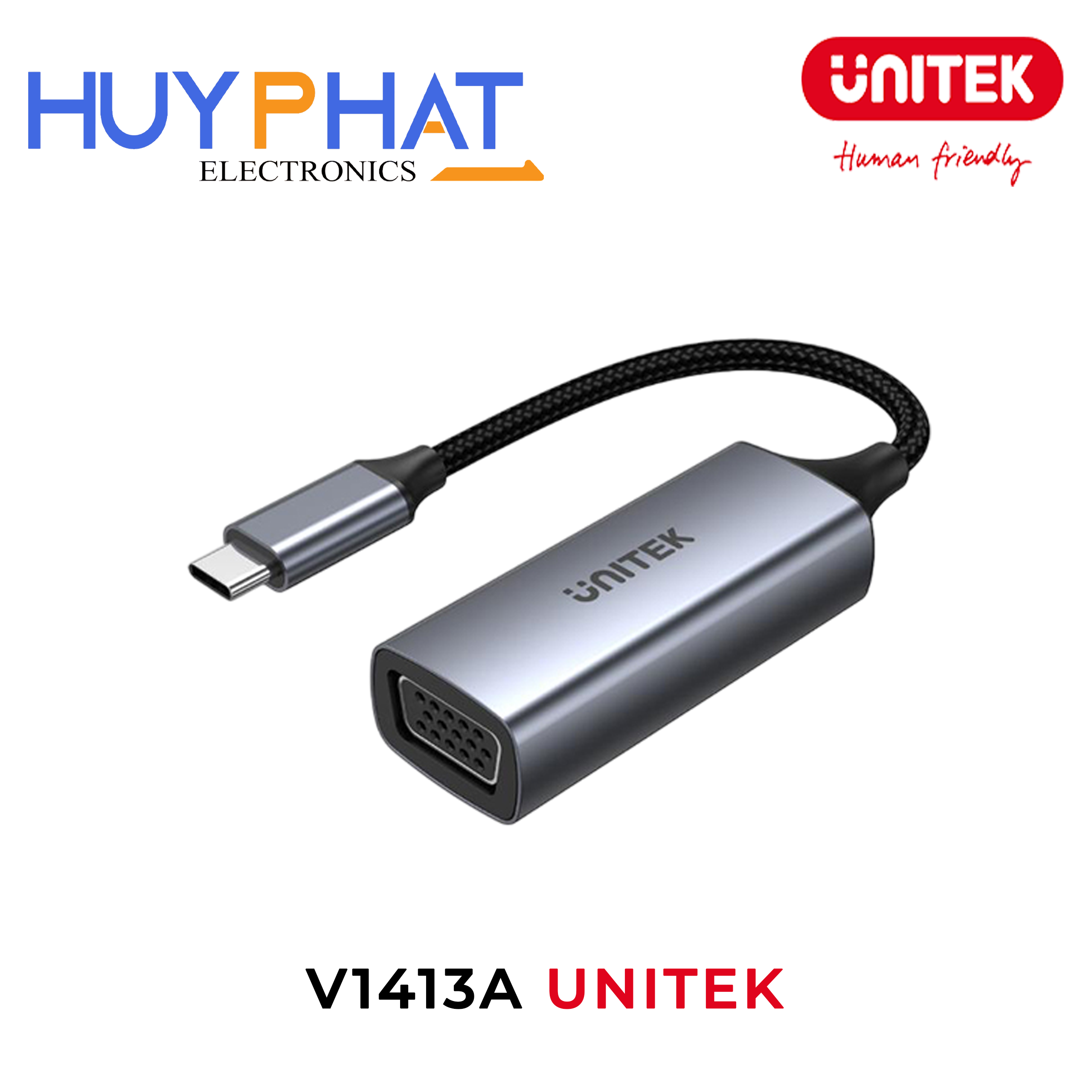 Cáp Type-C -> VGA UNITEK V1413A
