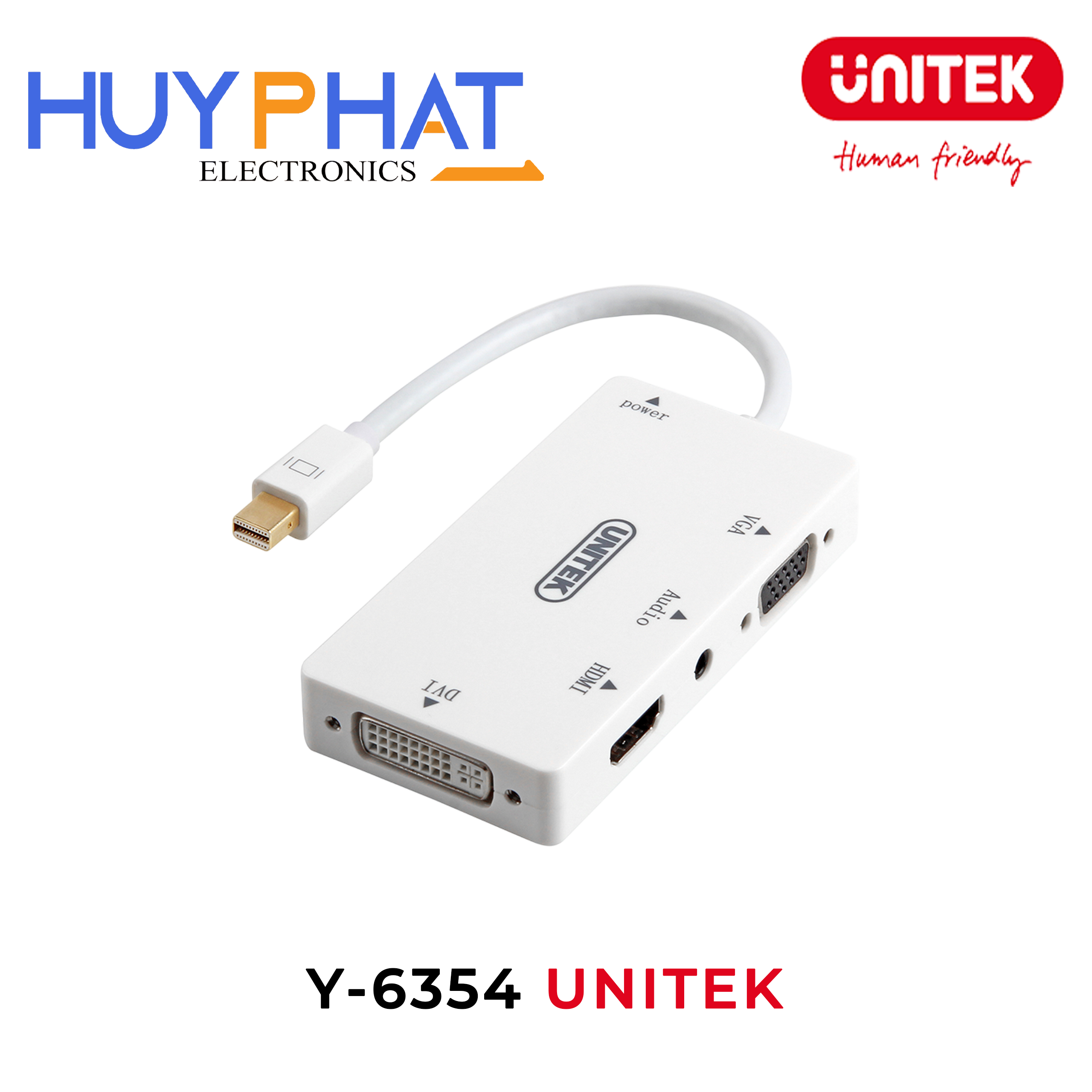 Cáp Mini Displayport -> HDMI + DVI + VGA + AUDIO UNITEK Y-6354