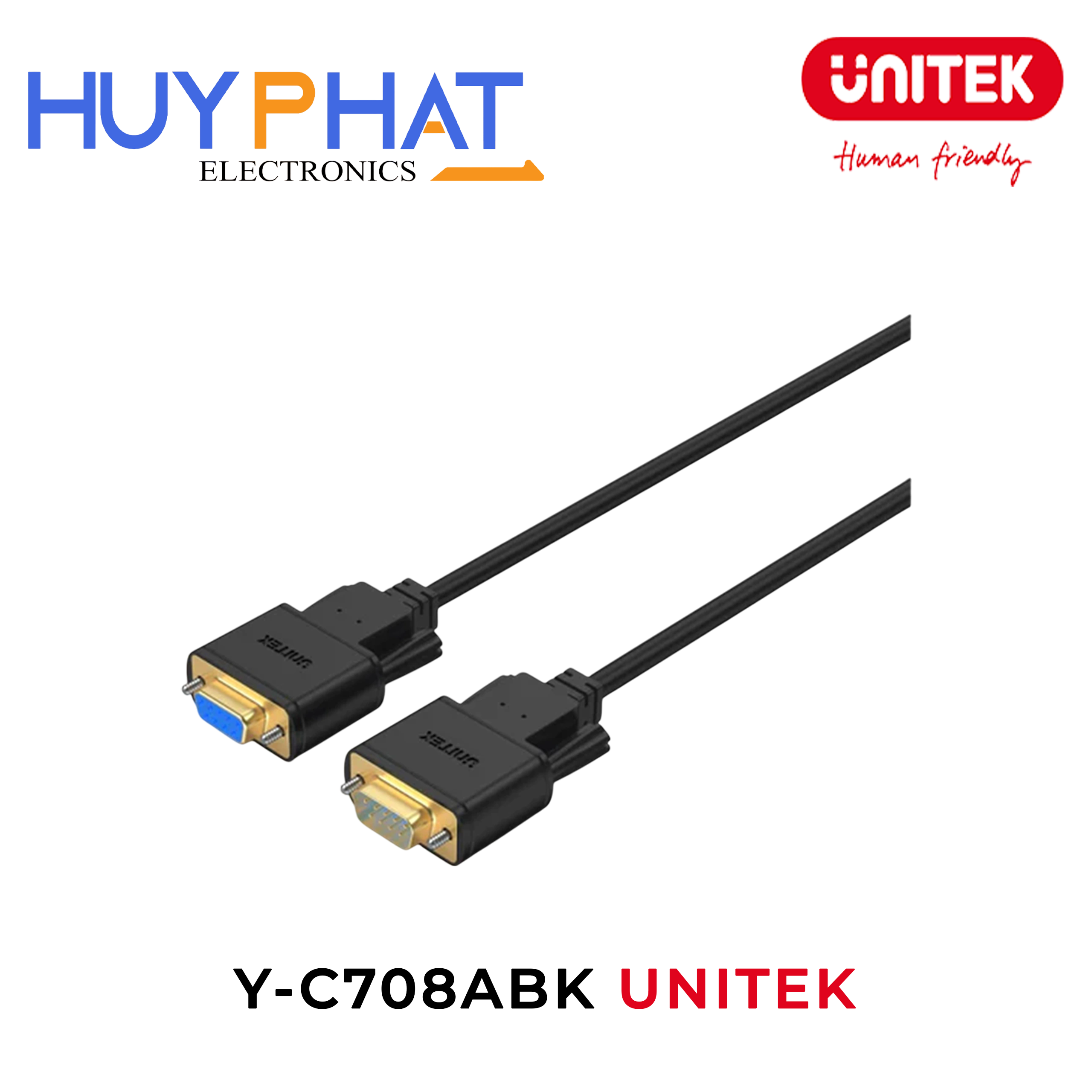Cáp Com 9 nối dài đến 3m UNITEK Y-C706ABK