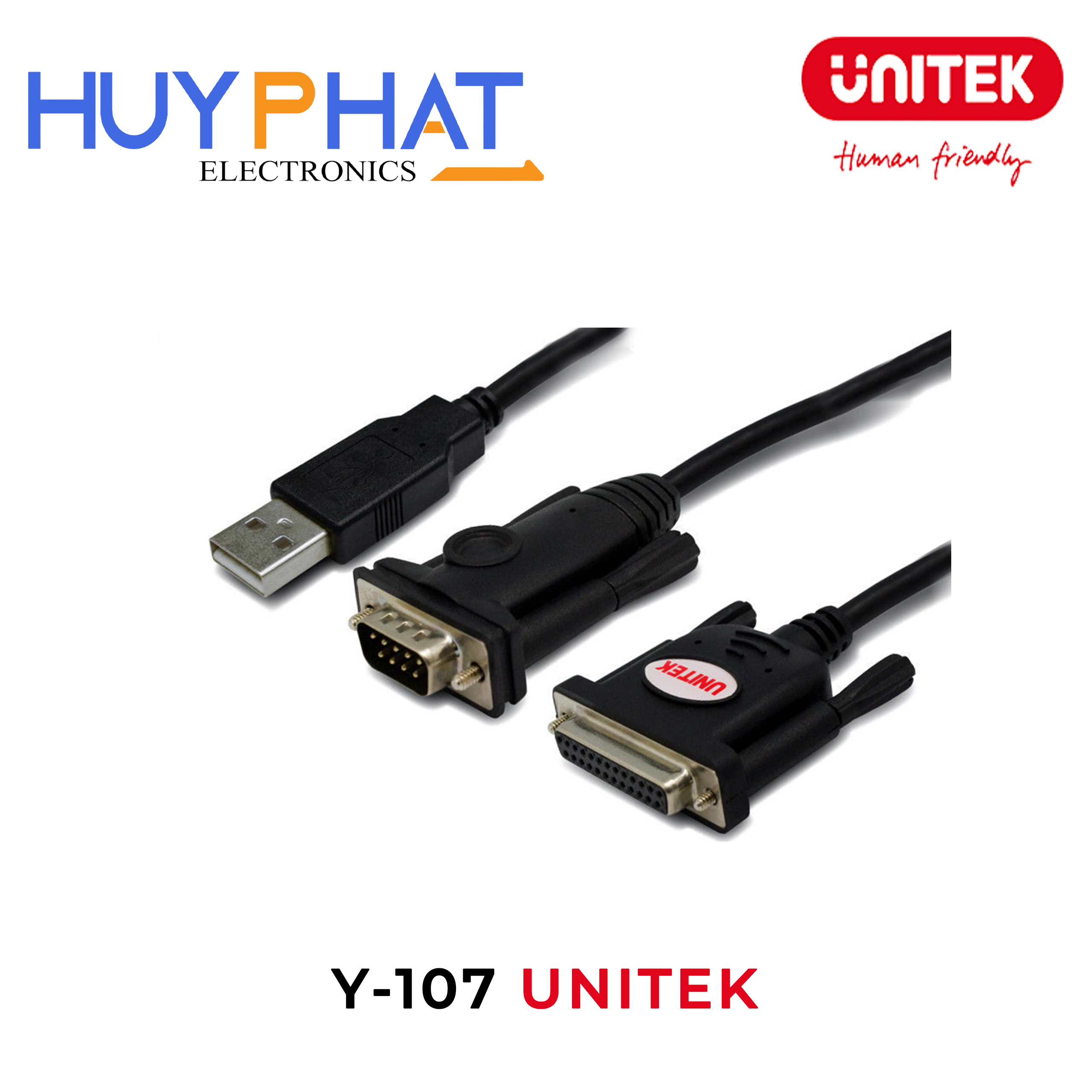Cáp USB 2.0 -> RS232/COM 9 UNITEK Y-107