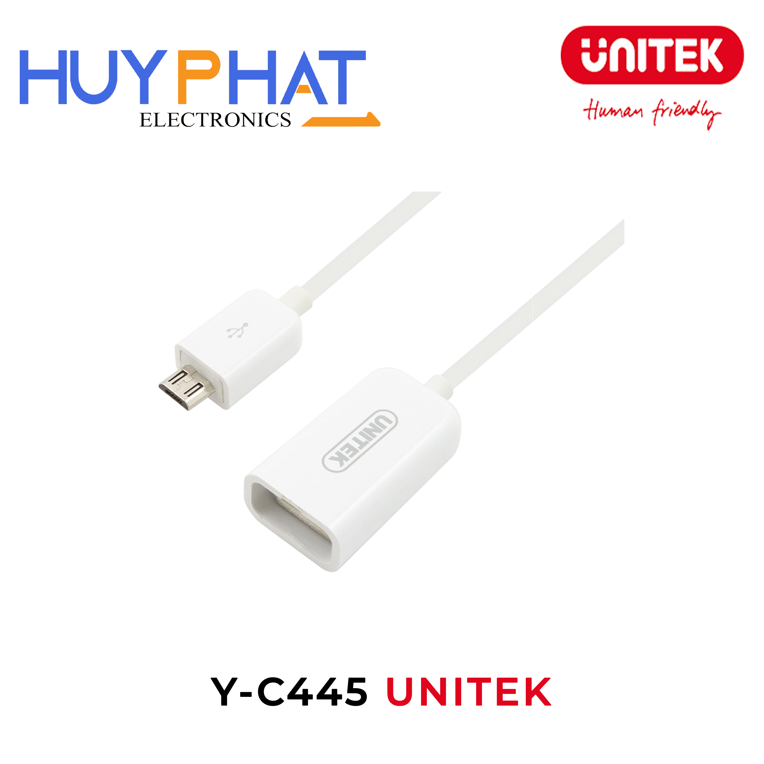 Cáp Micro USB -> USB OTG 2.0 UNITEK Y-C445