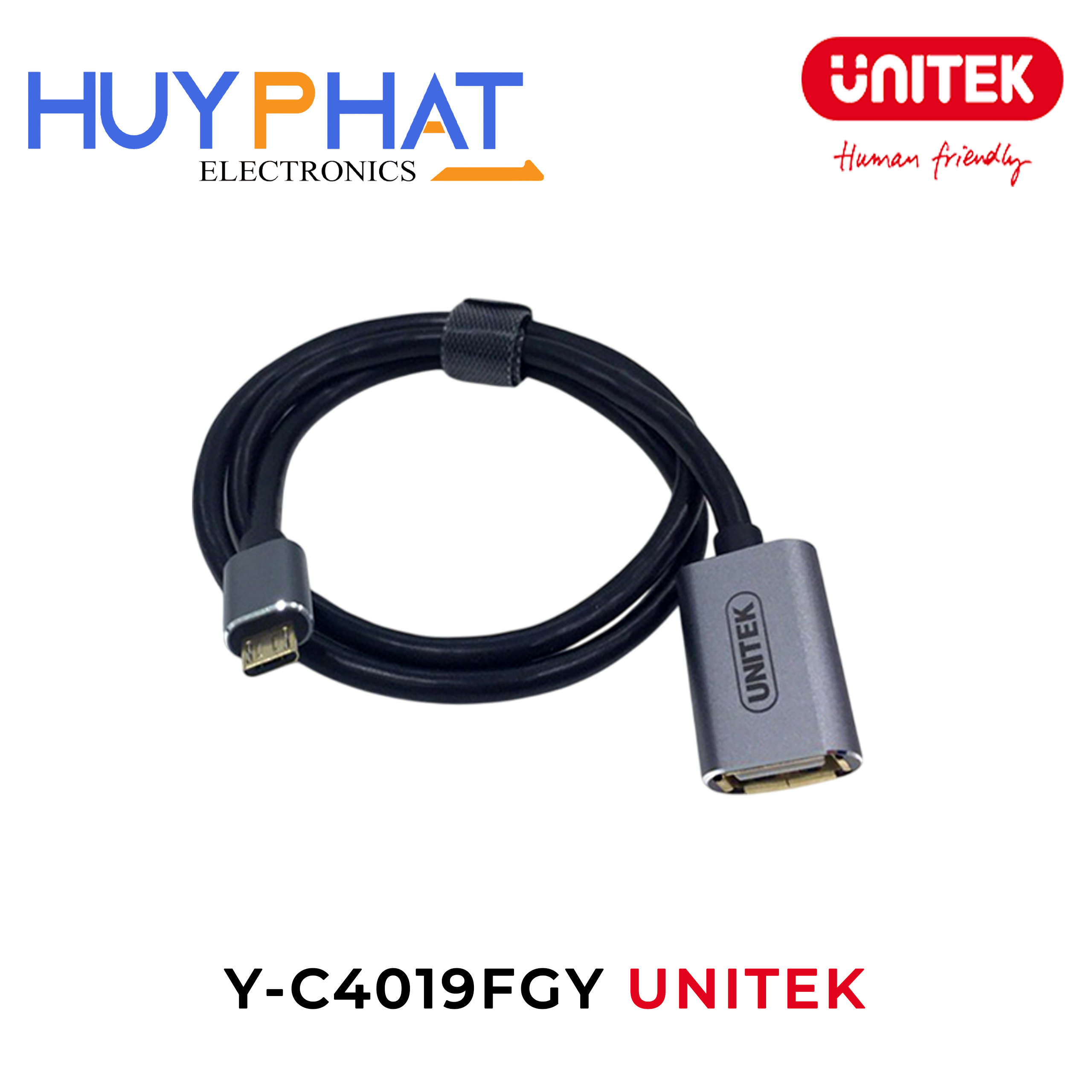 Cáp USB OTG 2.0 -> Micro USB UNITEK Y-C4019FGY