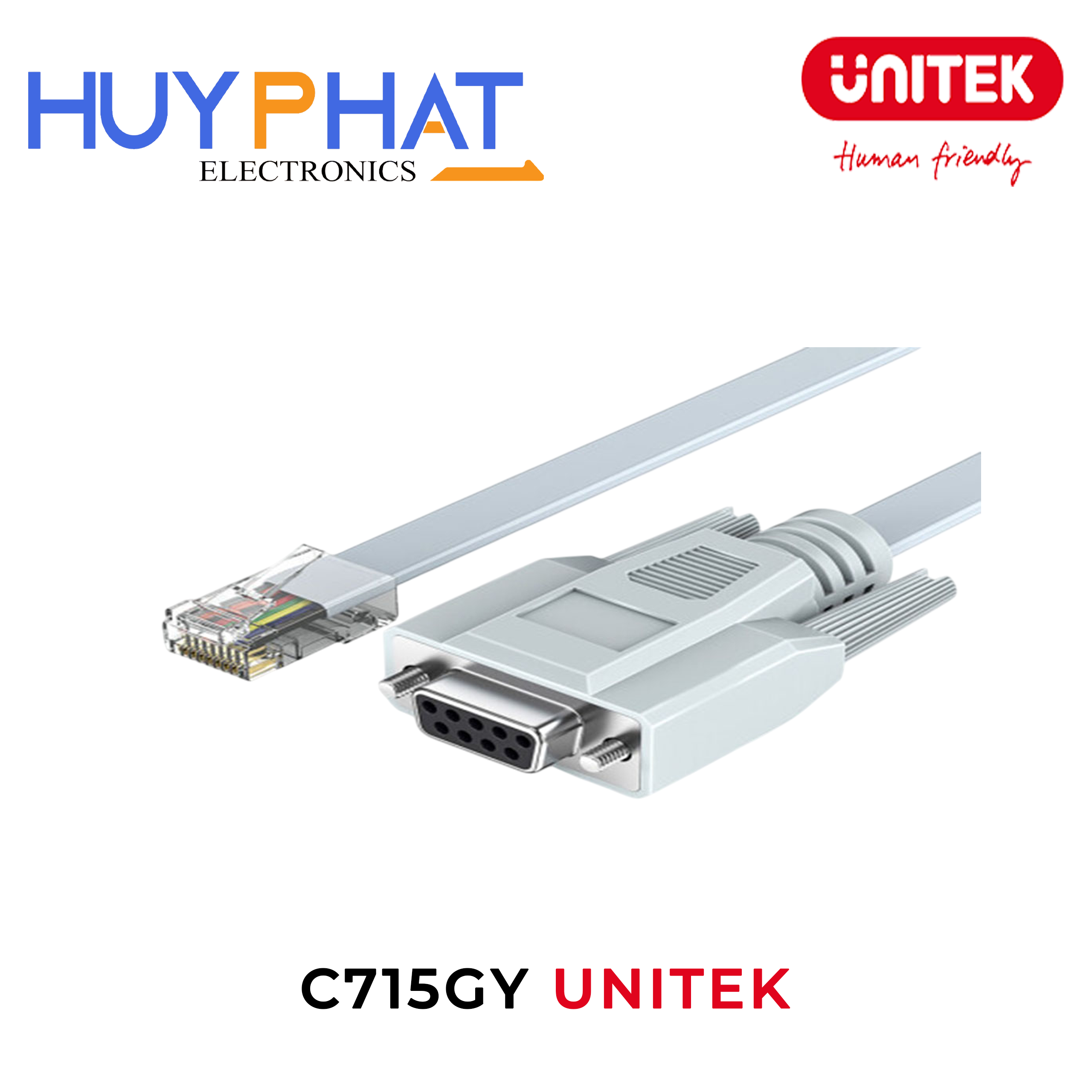 Dây cáp COM 9 -> RJ45 1.5m UNITEK C715GY