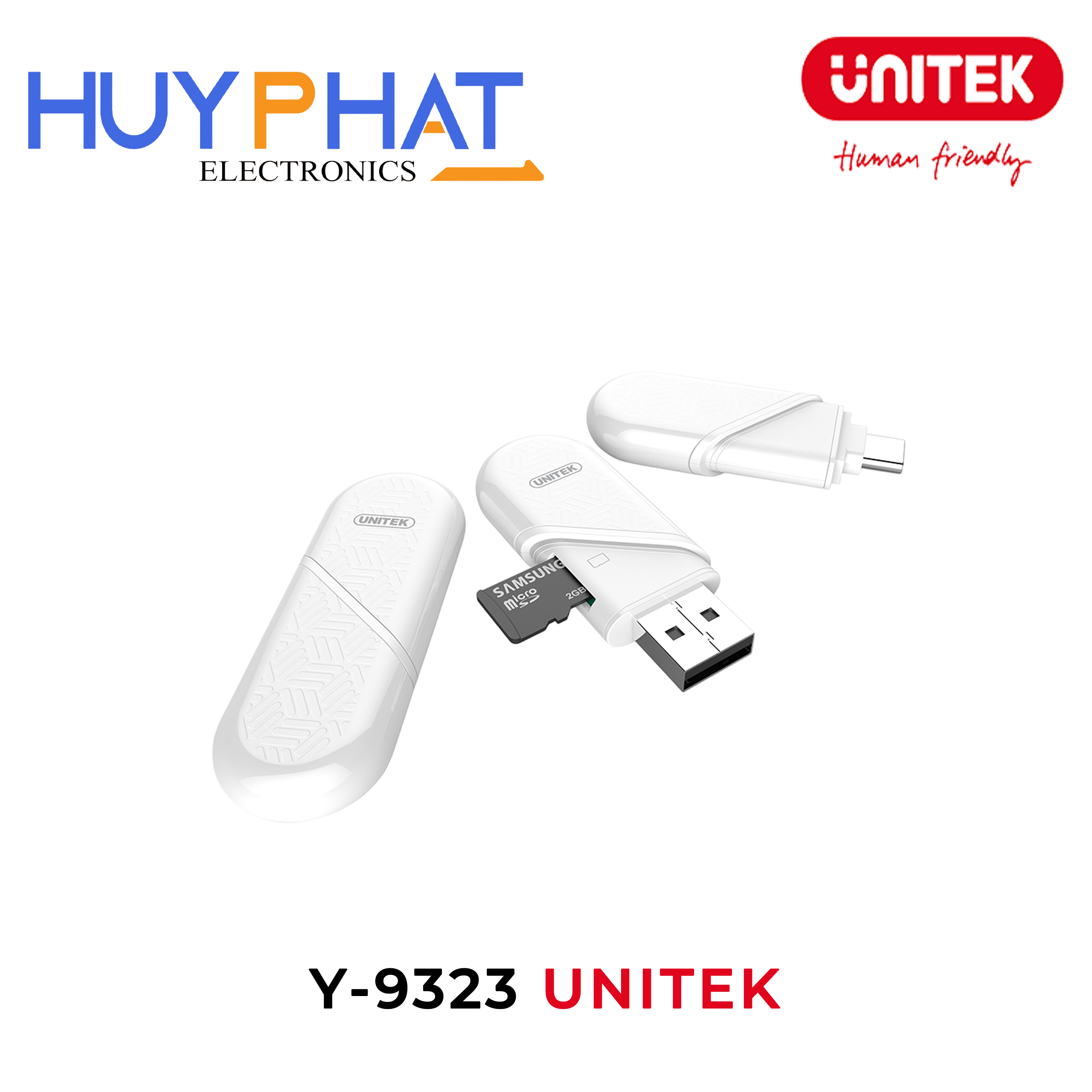 Đầu đọc thẻ Type-C + USB 3.0 UNITEK Y-9323