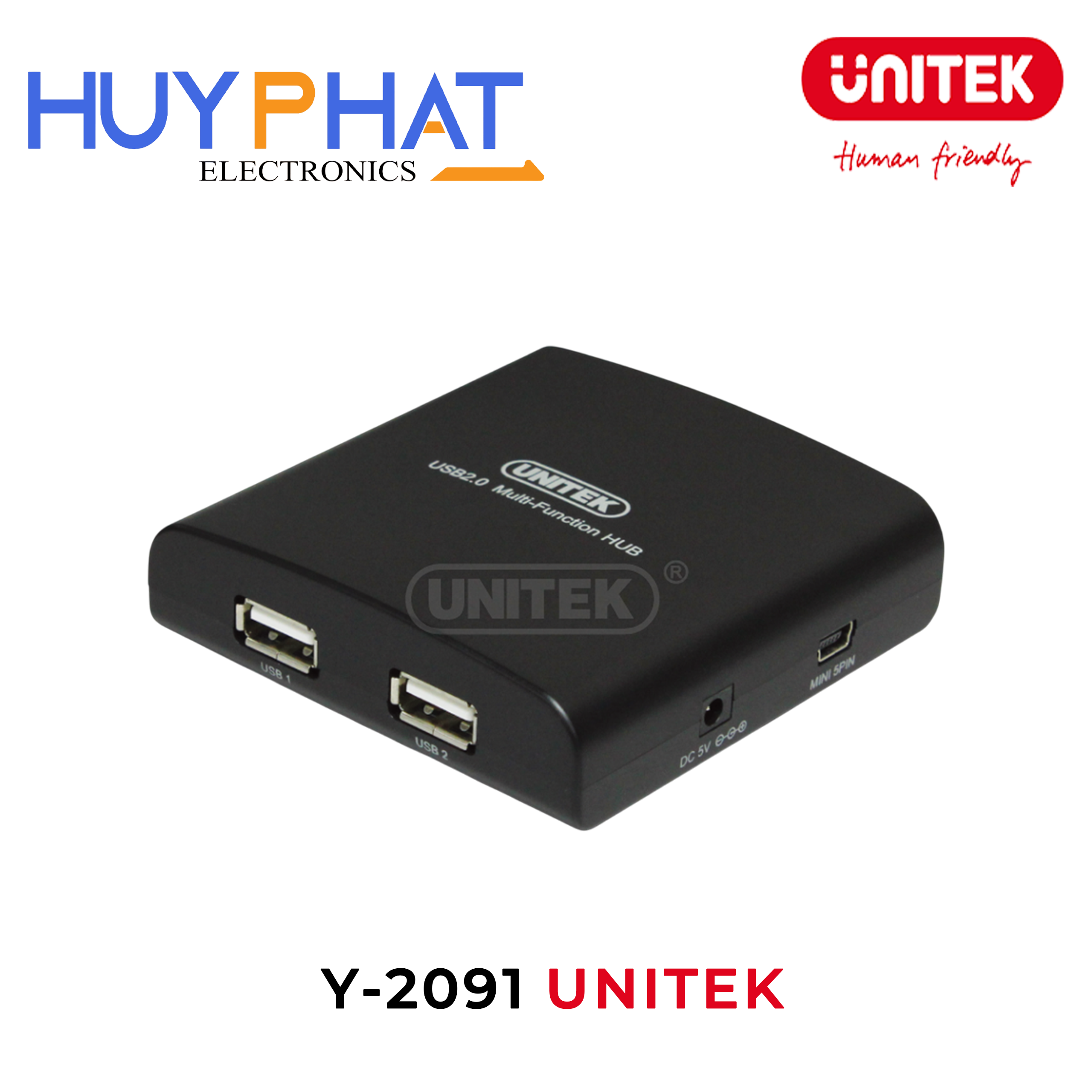 Hub chuyển đổi USB 2.0 + 2 PS2 + 2 MIC/SPK UNITEK Y-2091