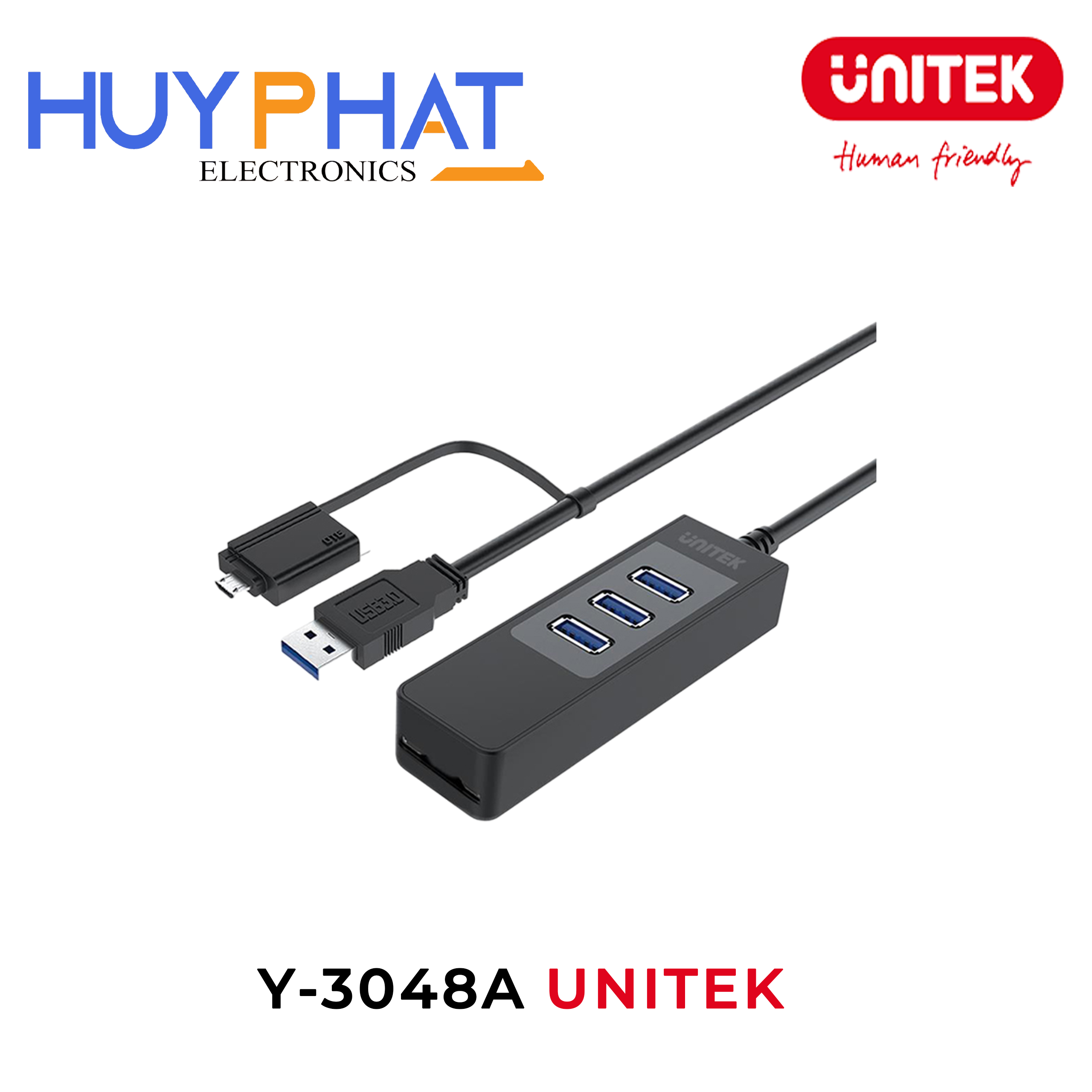 Hub USB 3.0 + SD + OTG UNITEK Y-3048A
