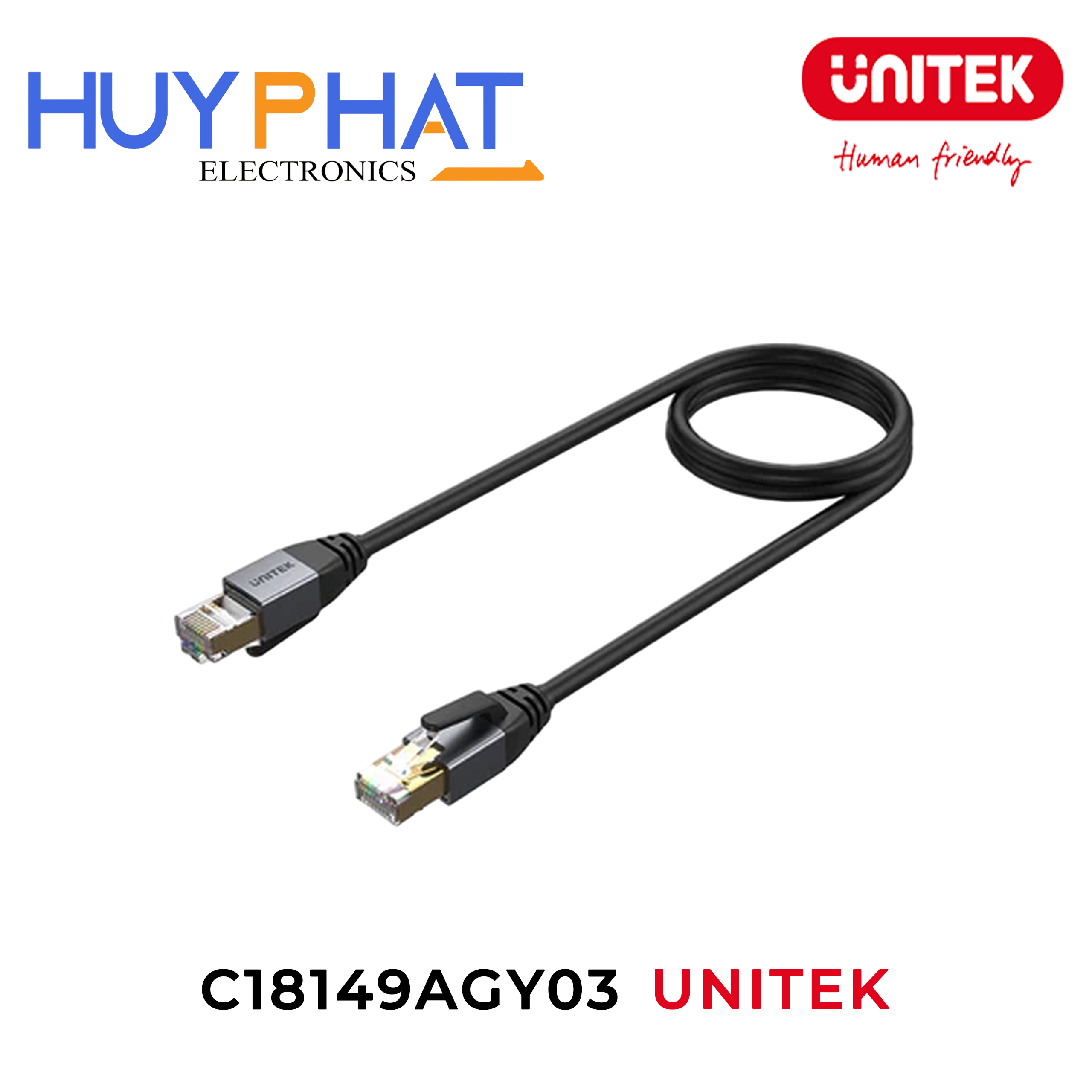 Cáp mạng Cat8 40Gbps tốc độ cao dài đến 20m UNITEK C18149AGY03