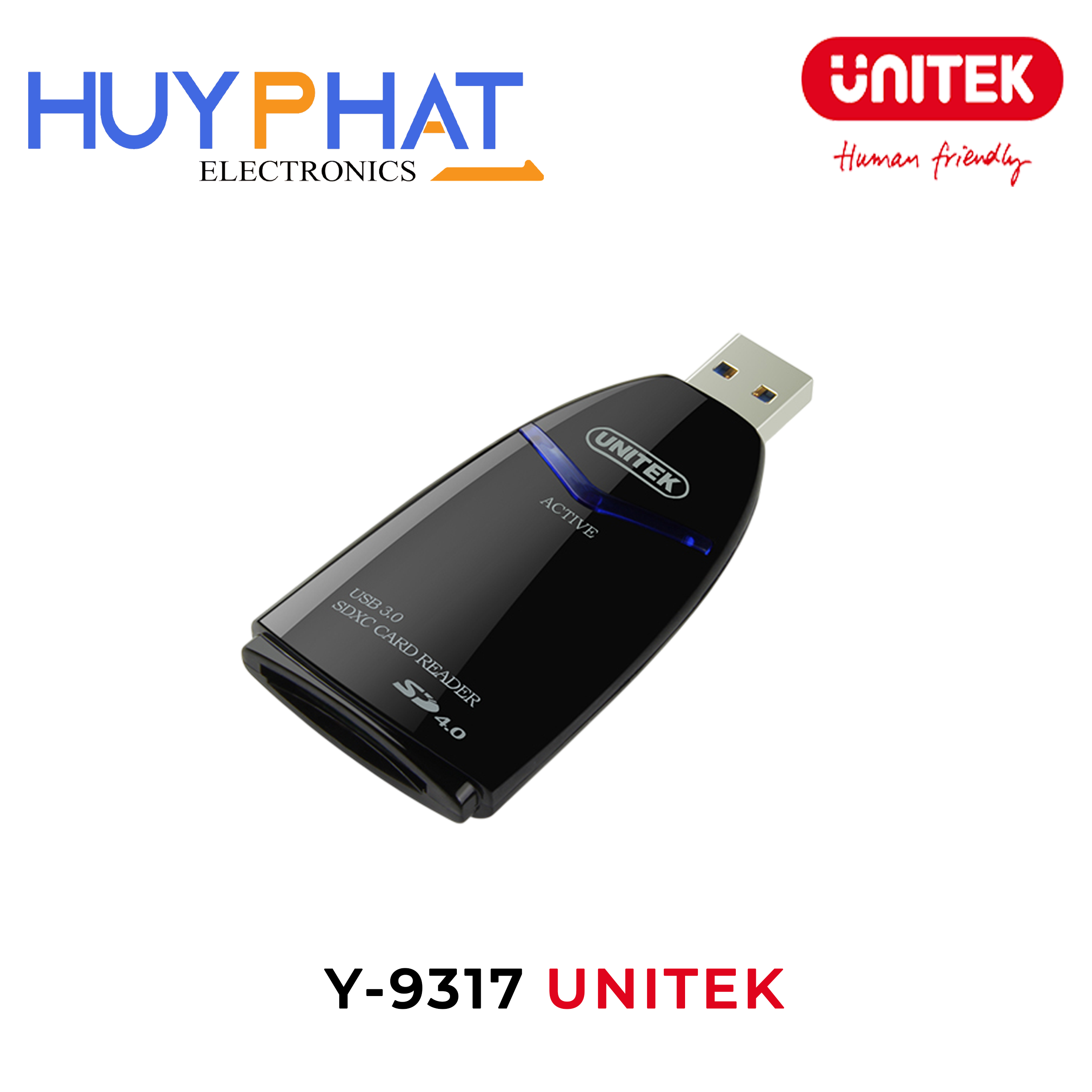 Đầu đọc thẻ SD 4.0 qua USB 3.0 UNITEK Y-9317
