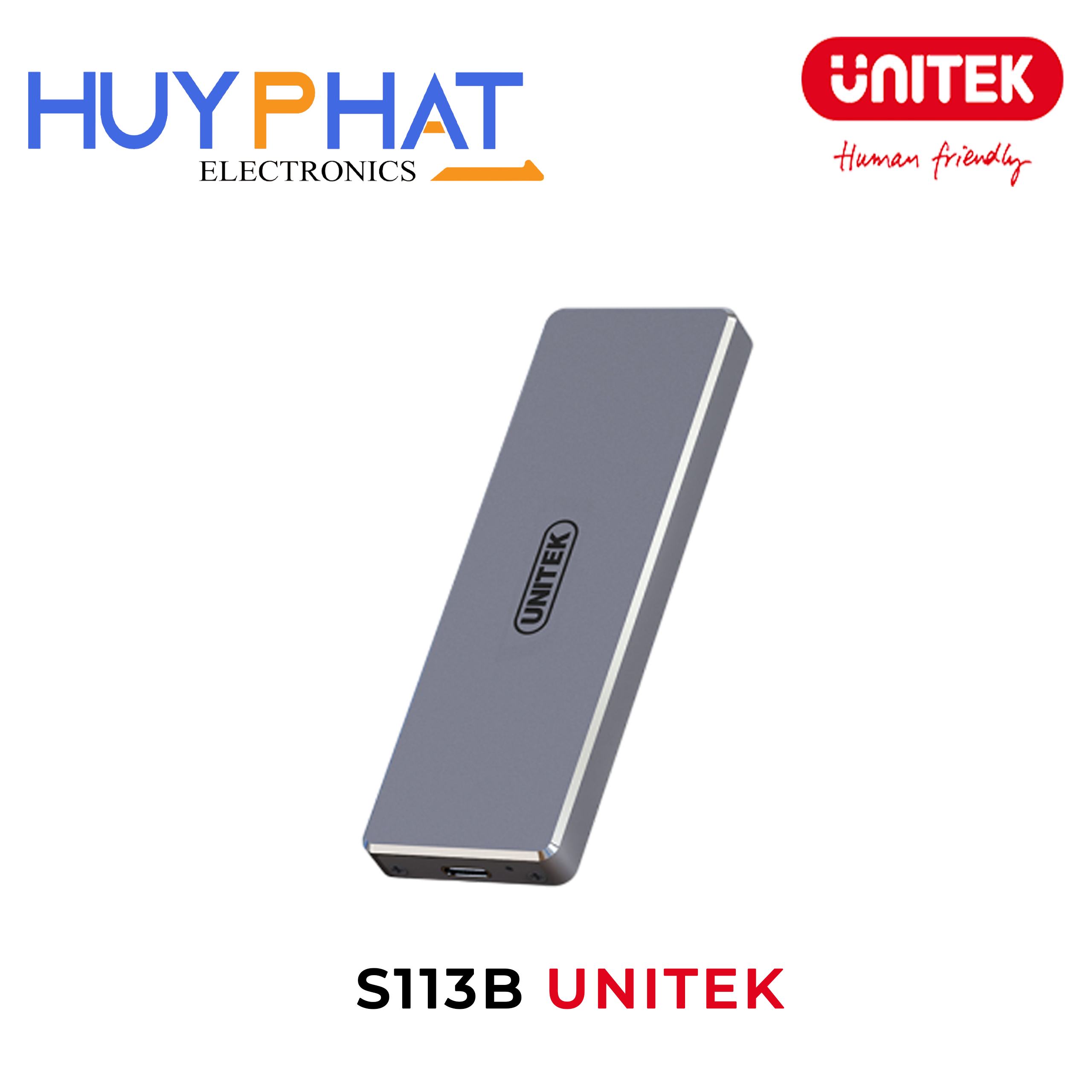 Box đựng ổ cứng chuẩn NVME cổng kết nối TYPE-C tốc độ 10GBs UNITEK S113B