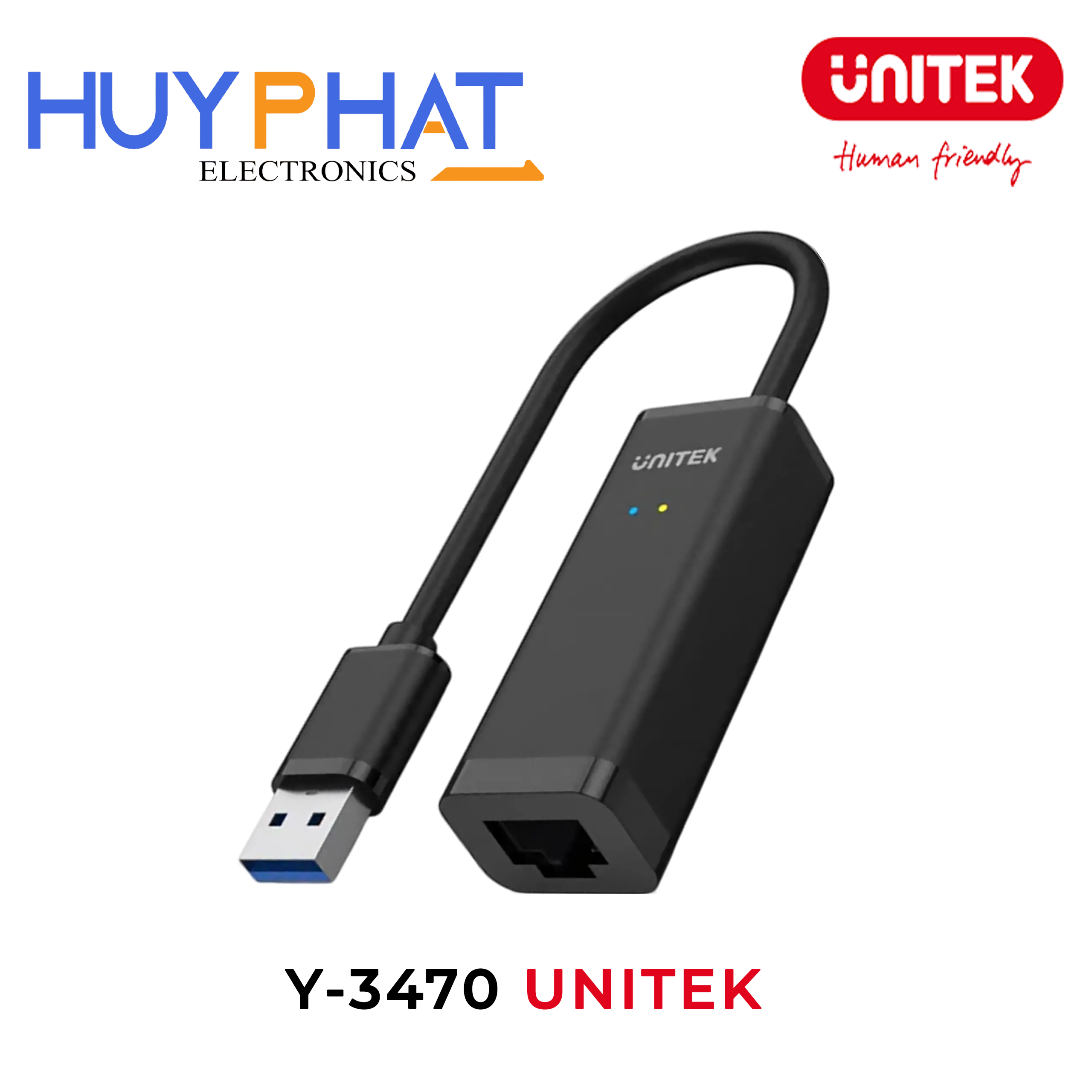 Cáp chuyển đổi USB3.0 -> LAN UNITEK Y-3470