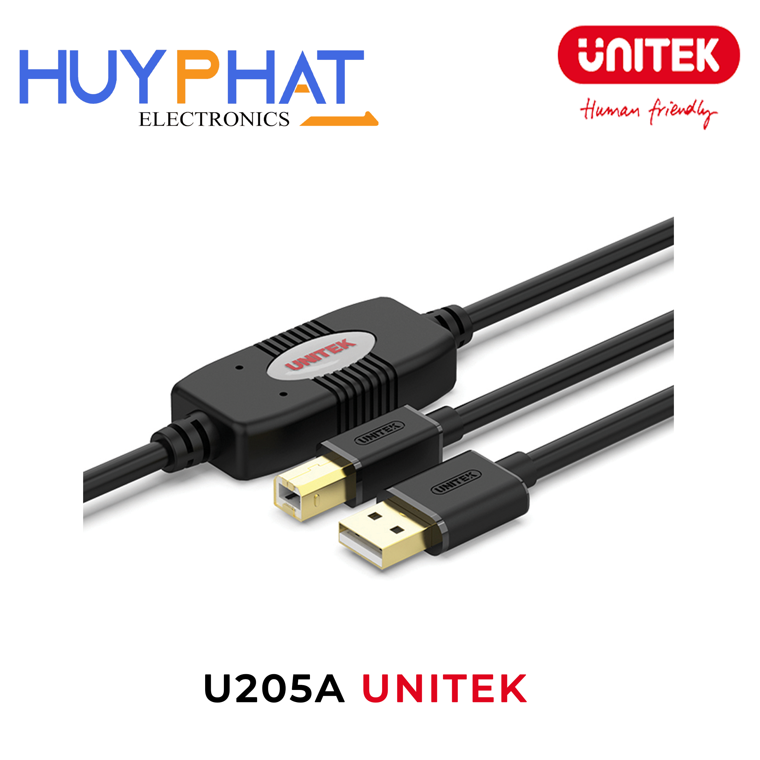 Cáp USB2.0 in khuếch đại tín hiệu dài đến 15M UNITEK U205A