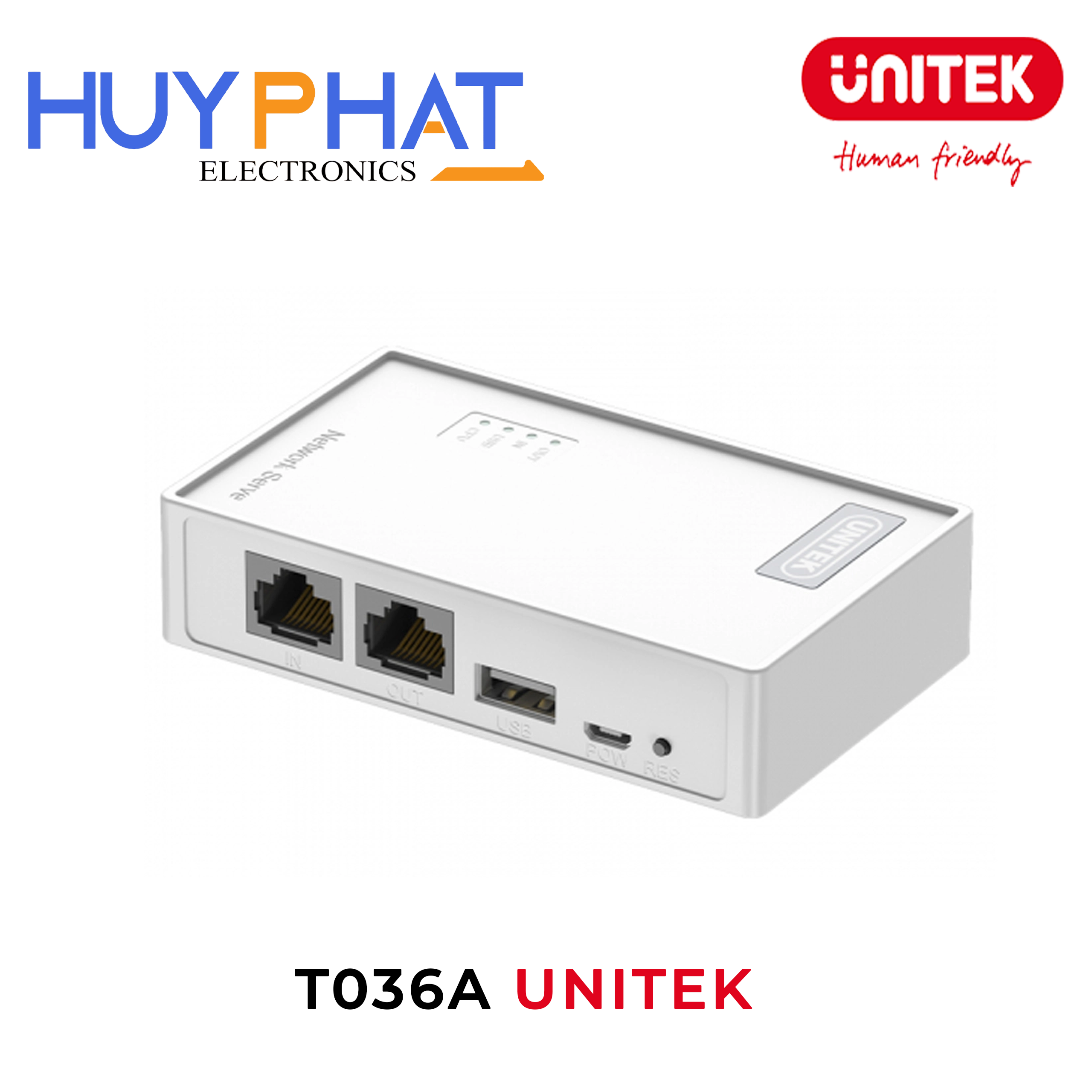 Bộ chia sẻ máy in qua LAN UNITEK T036A