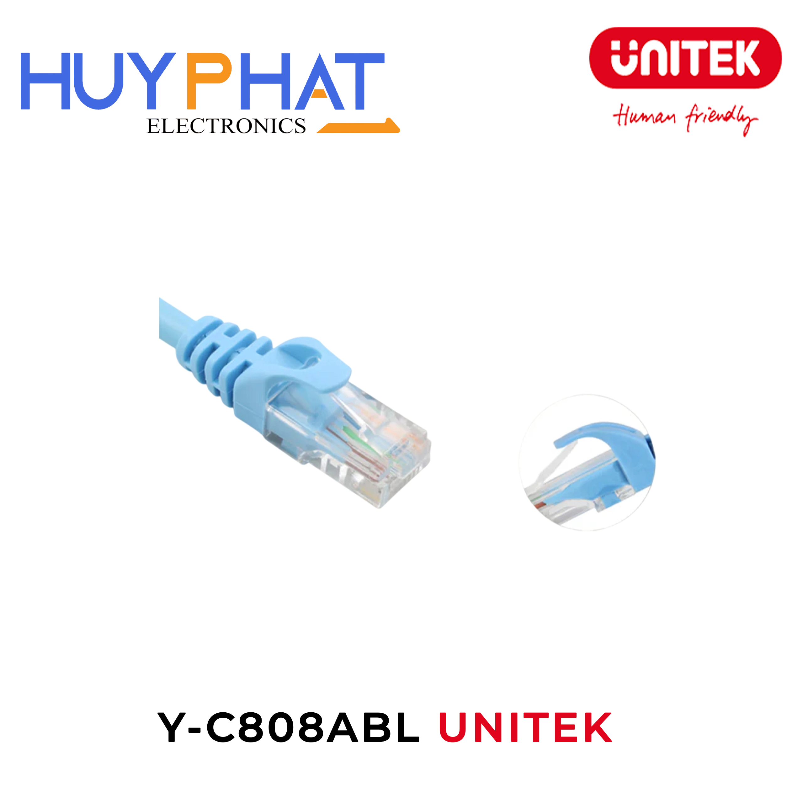 Cáp mạng Cat6 UTP RJ45 dài đến 20M UNITEK Y-C808ABL