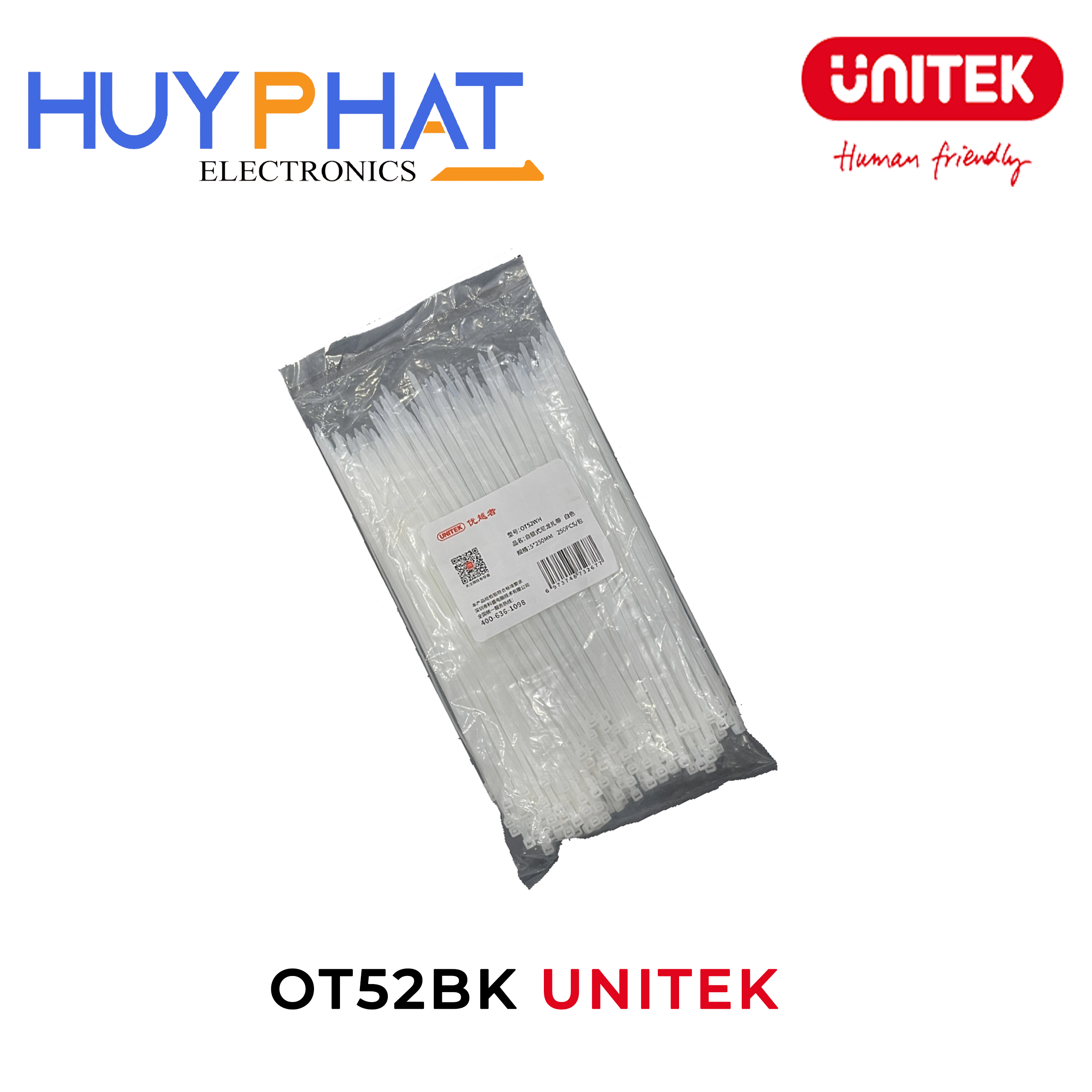 Dây rút 4x150MM UNITEK OT52WH/OT52BK