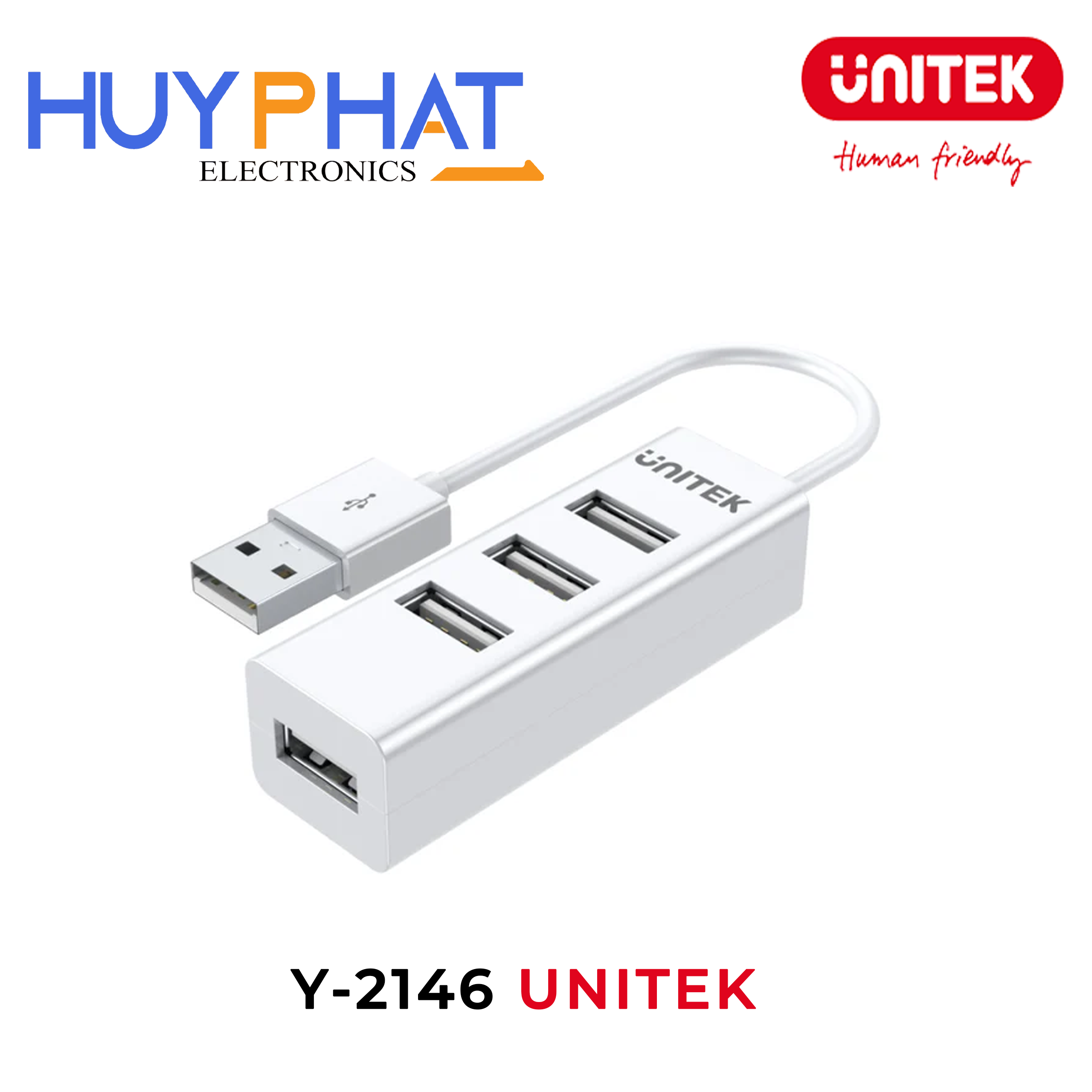 Hub chia USB 2.0 4 cổng UNITEK Y-2146