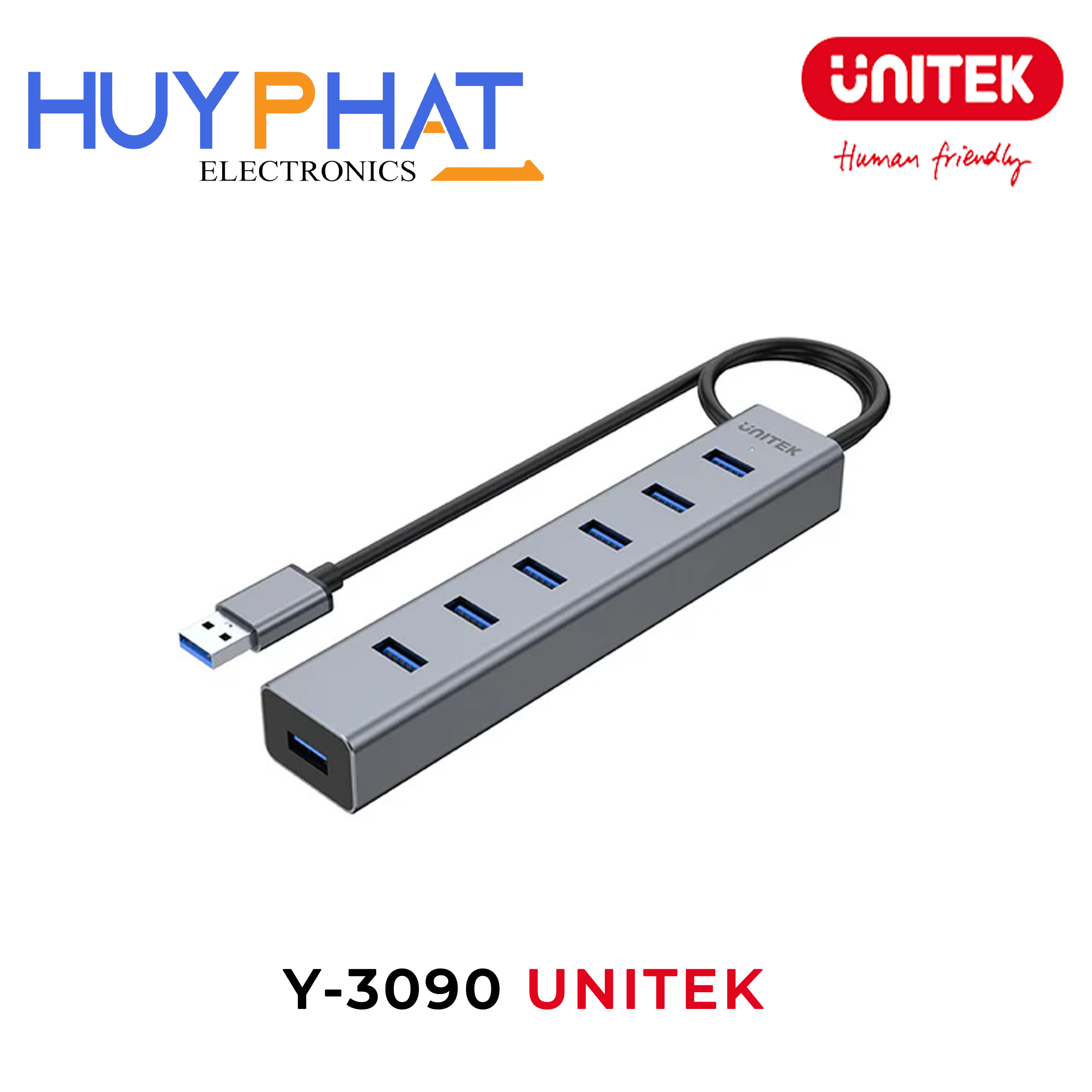 Hub chia USB 3.0 7 cổng UNITEK Y-3090